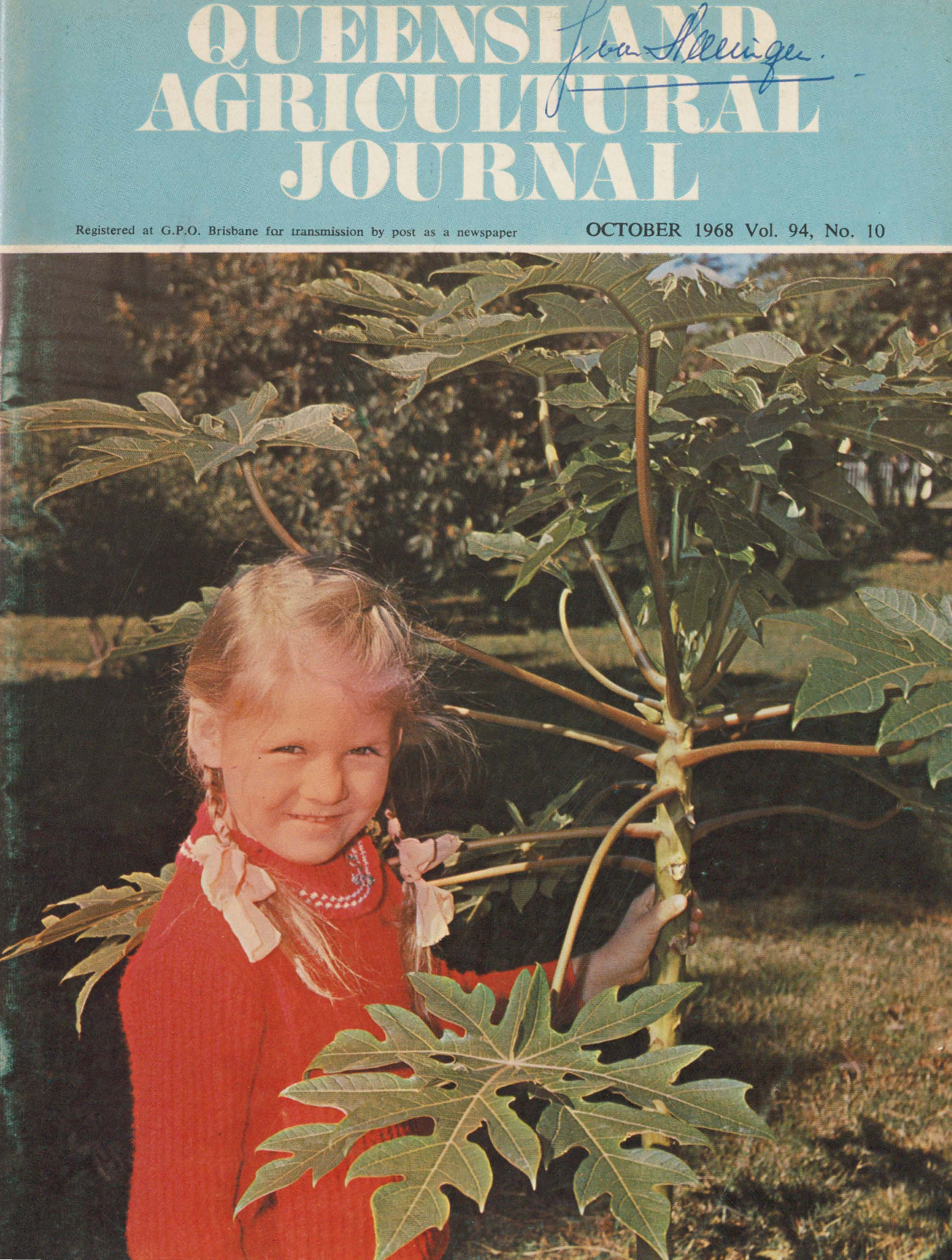 Queensland Agricultural Journal - October 1968