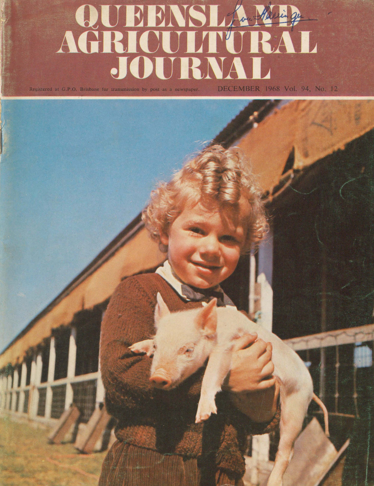 Queensland Agricultural Journal - December 1968