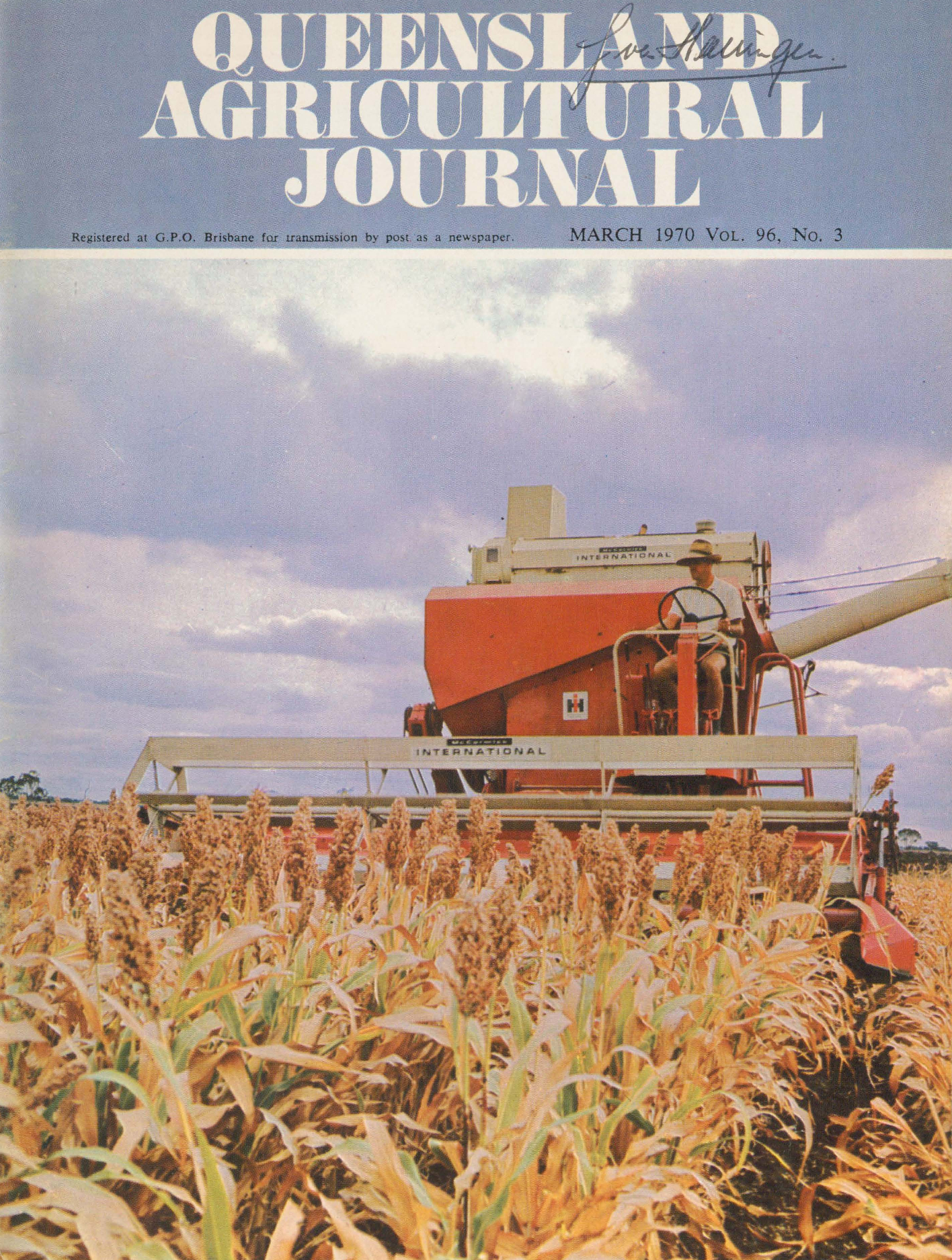 Queensland Agricultural Journal - March 1970