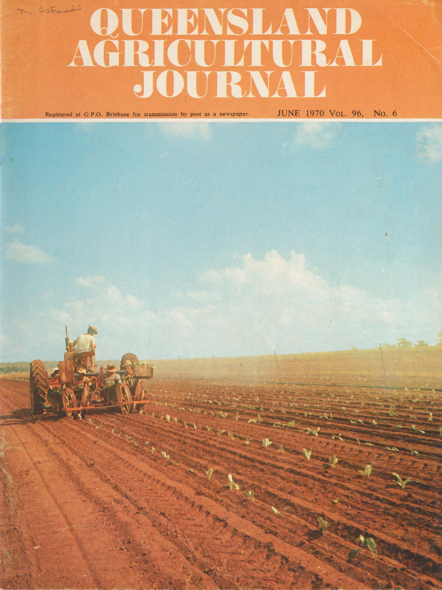Queensland Agricultural Journal - June 1970