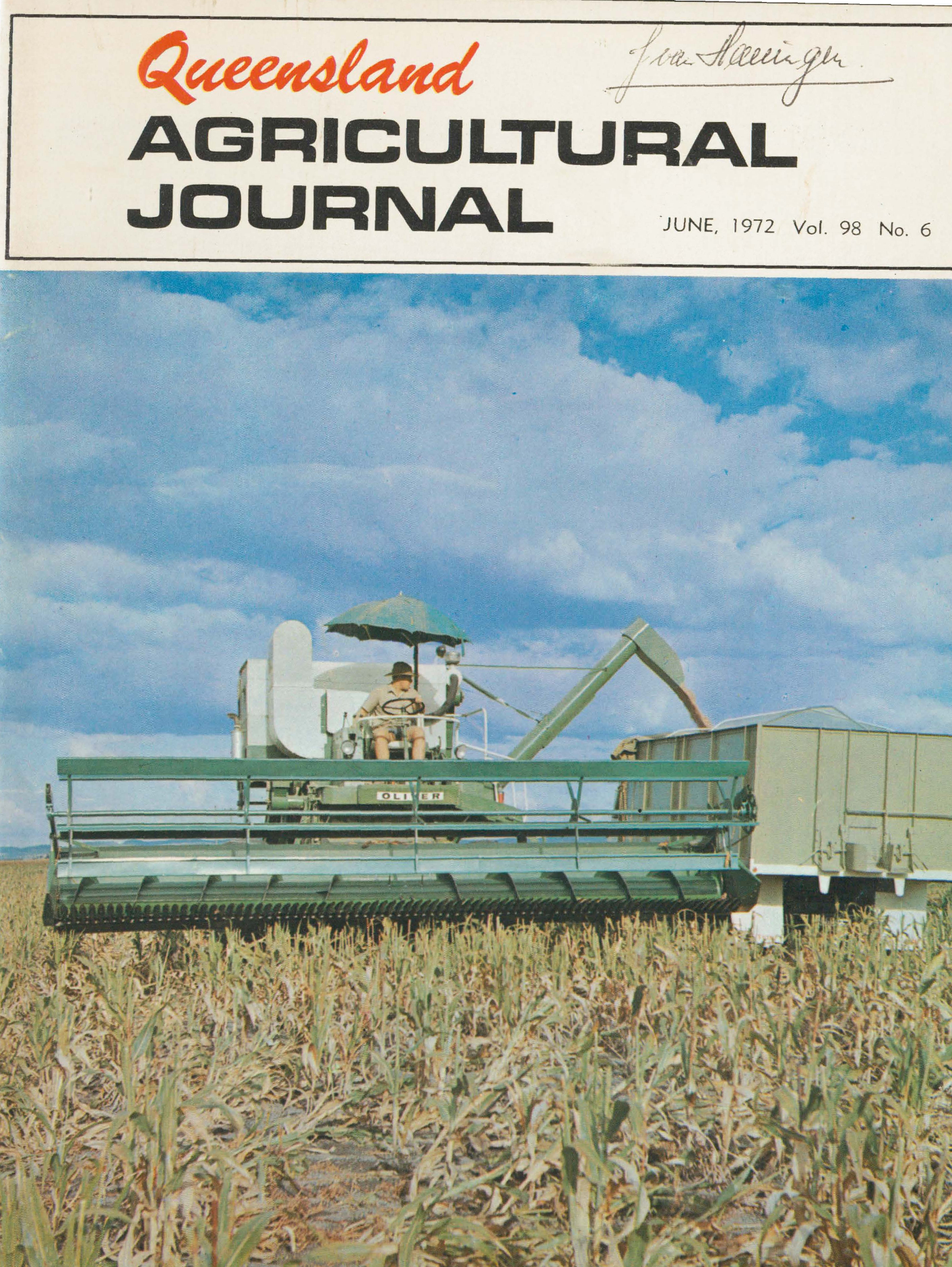 Queensland Agricultural Journal - June 1972