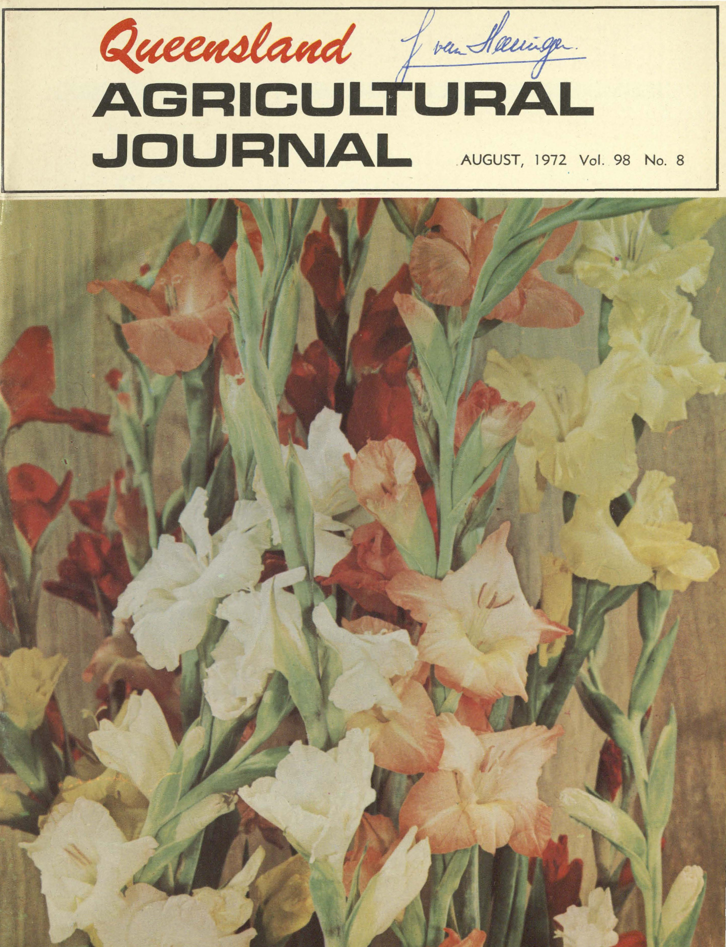 Queensland Agricultural Journal - August 1972