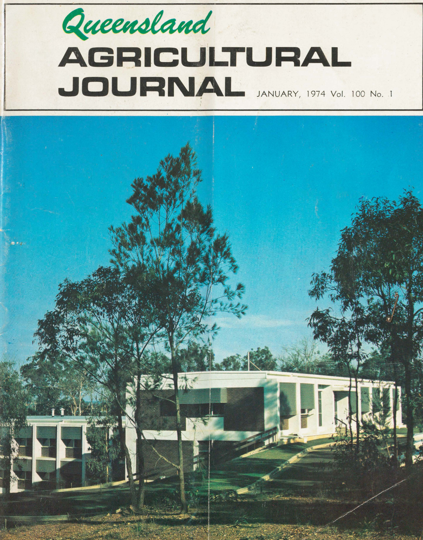 Queensland Agricultural Journal - January 1974
