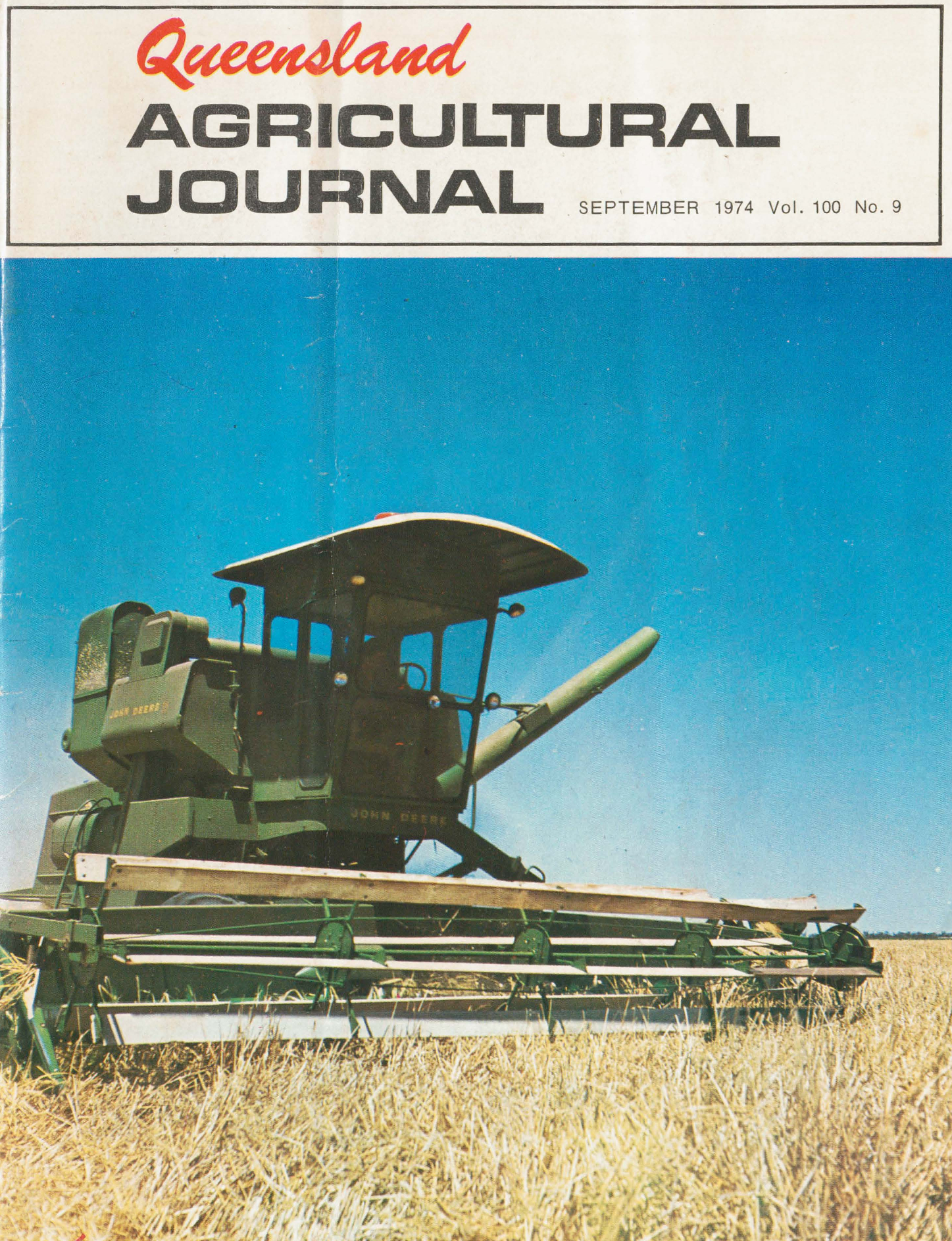 Queensland Agricultural Journal - September 1974