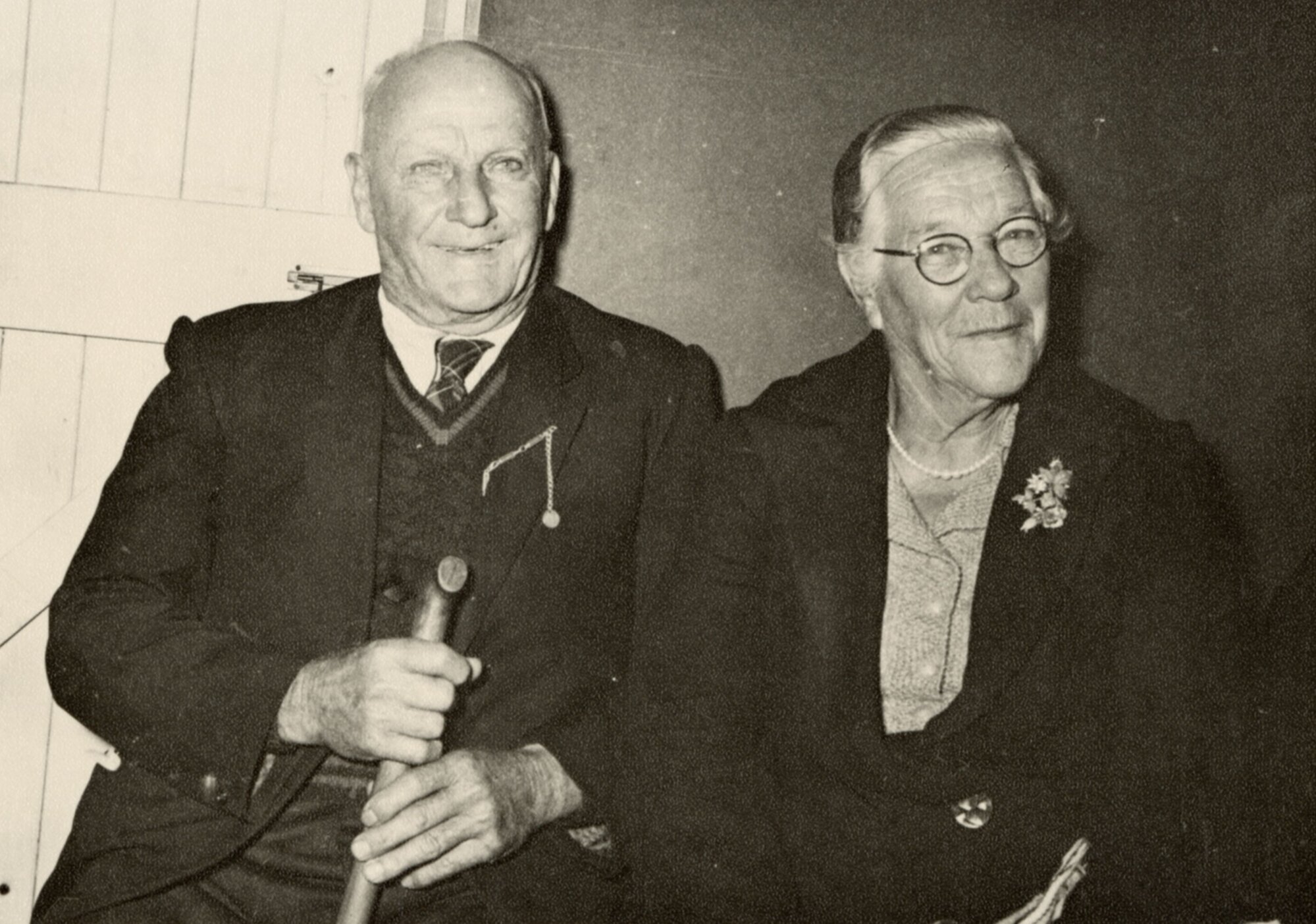 Mr Dick Williams and Mrs D. Williams (nee Hall), ca. 1950