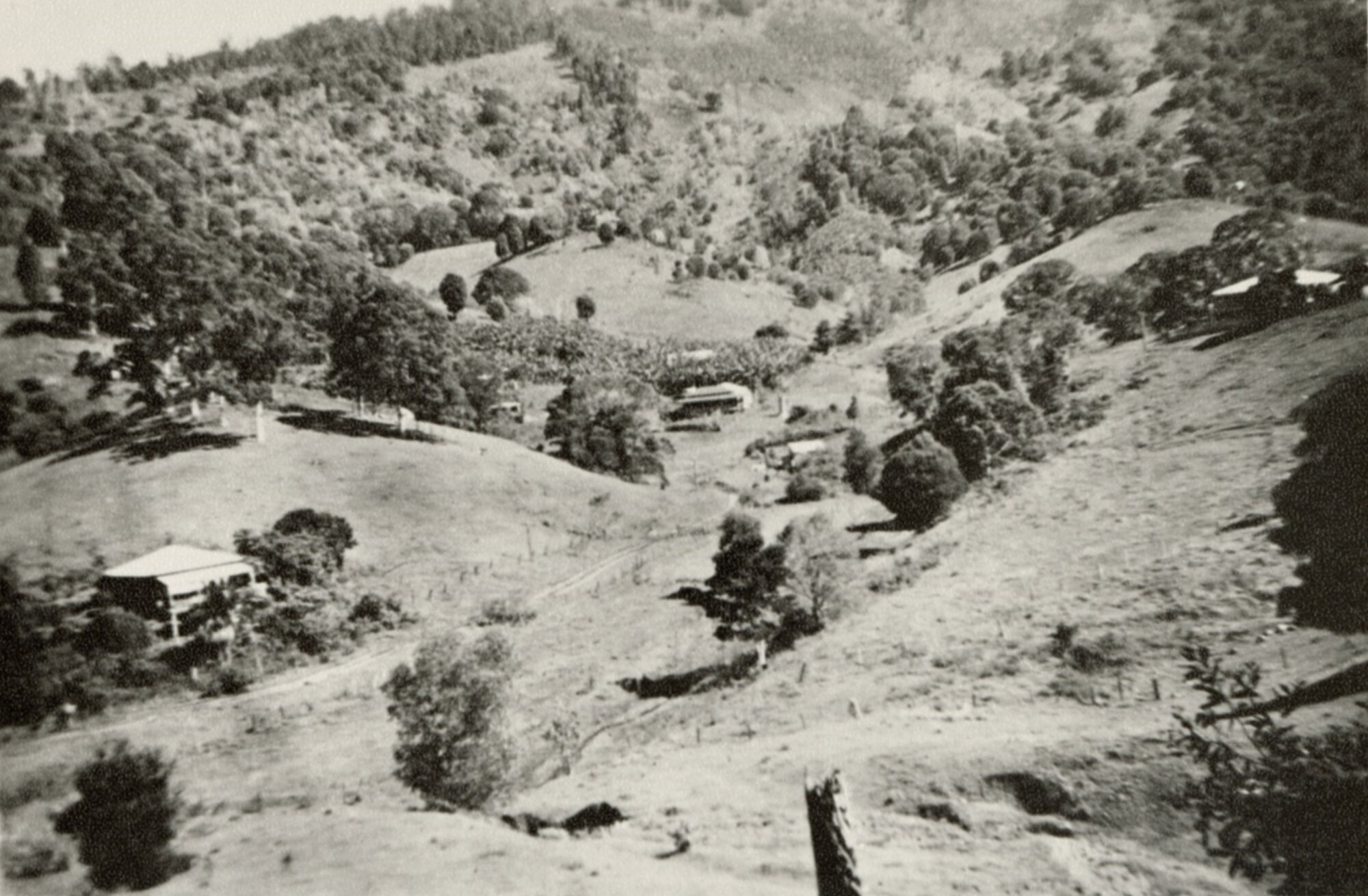 View of some of the homesteads in the Wamuran Basin area, ca. 1940s