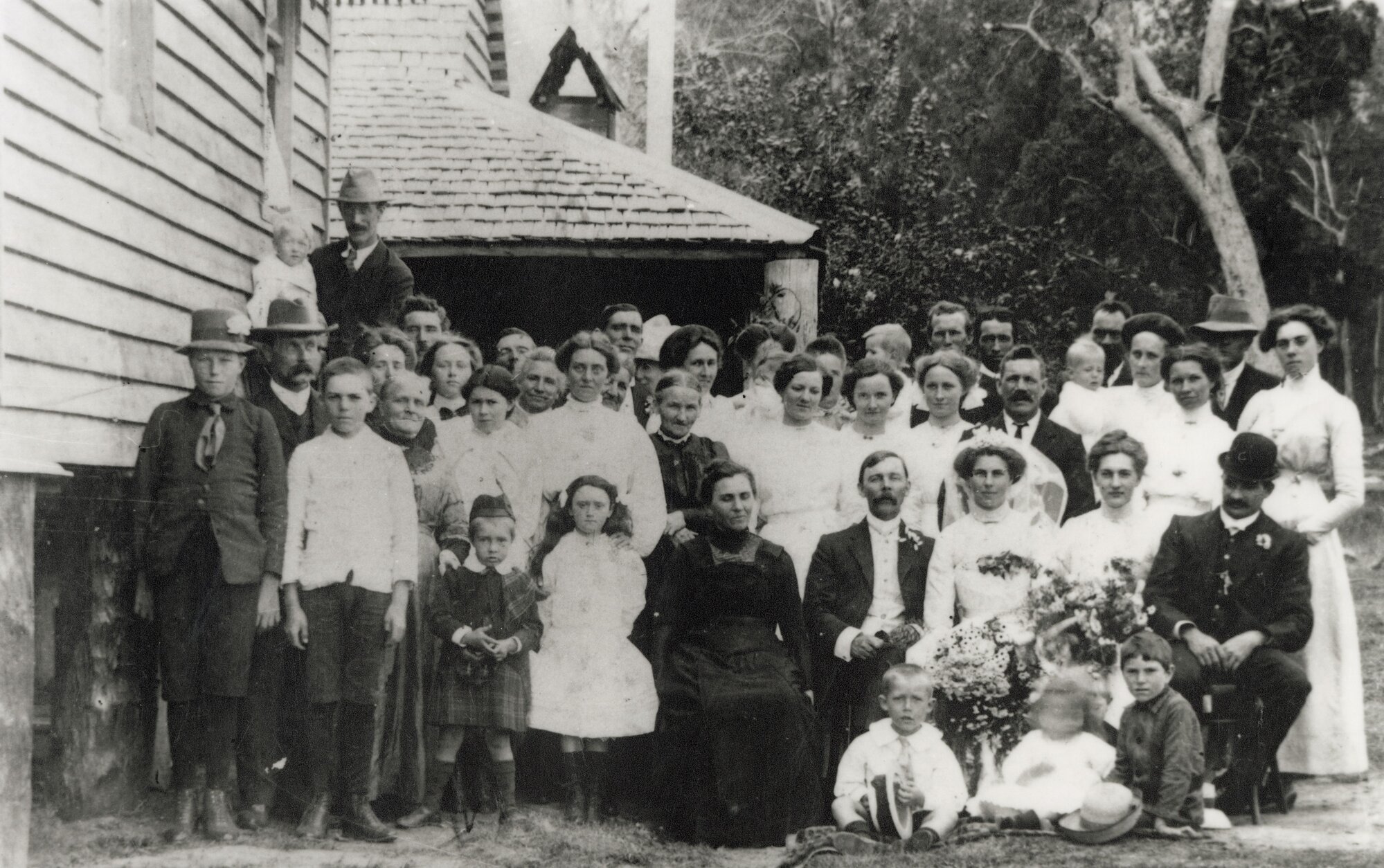 Wedding of Florrie Fletcher and Ted Newton, ca. 1914