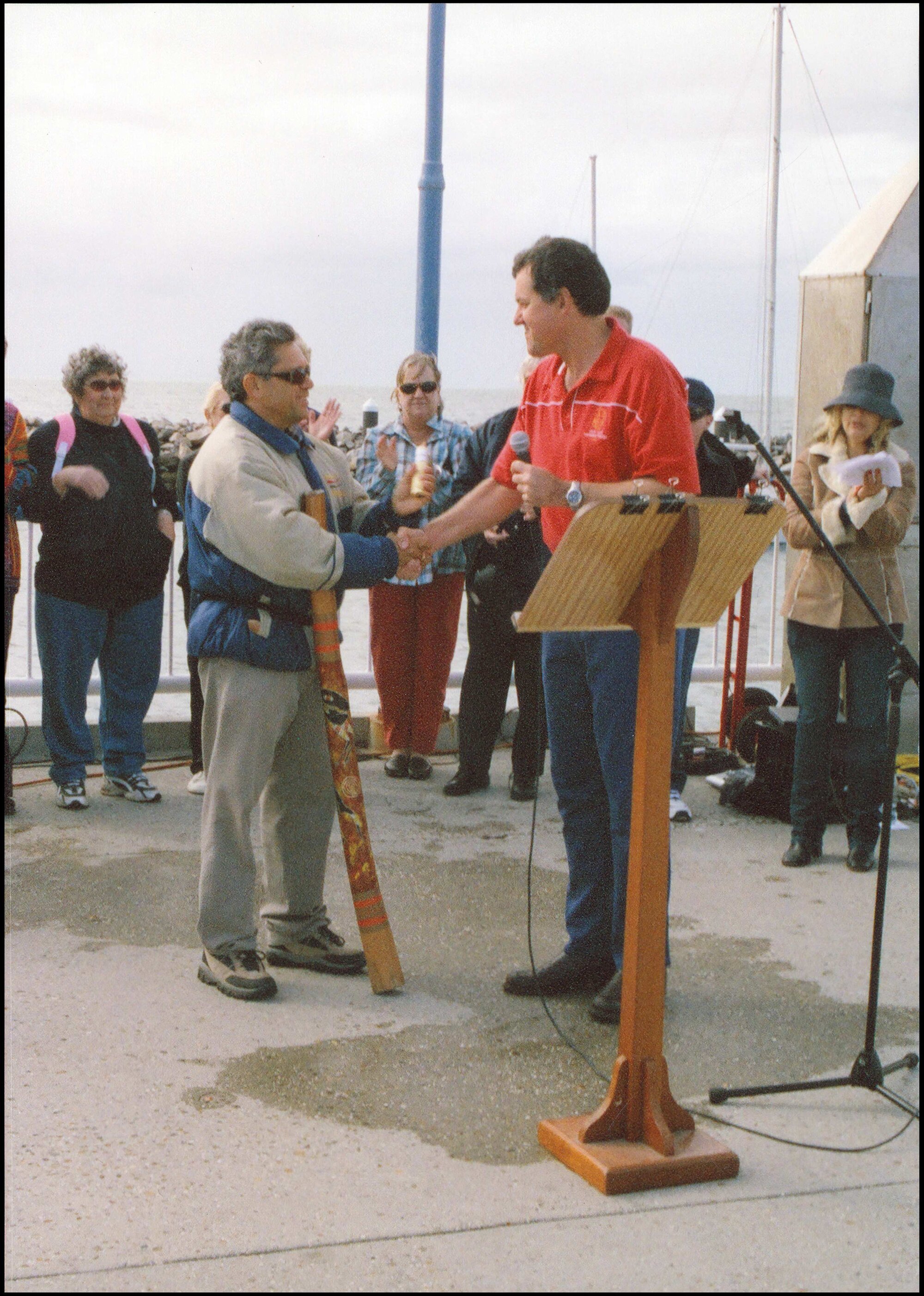 Duyfken ship replica and Michael Connolly