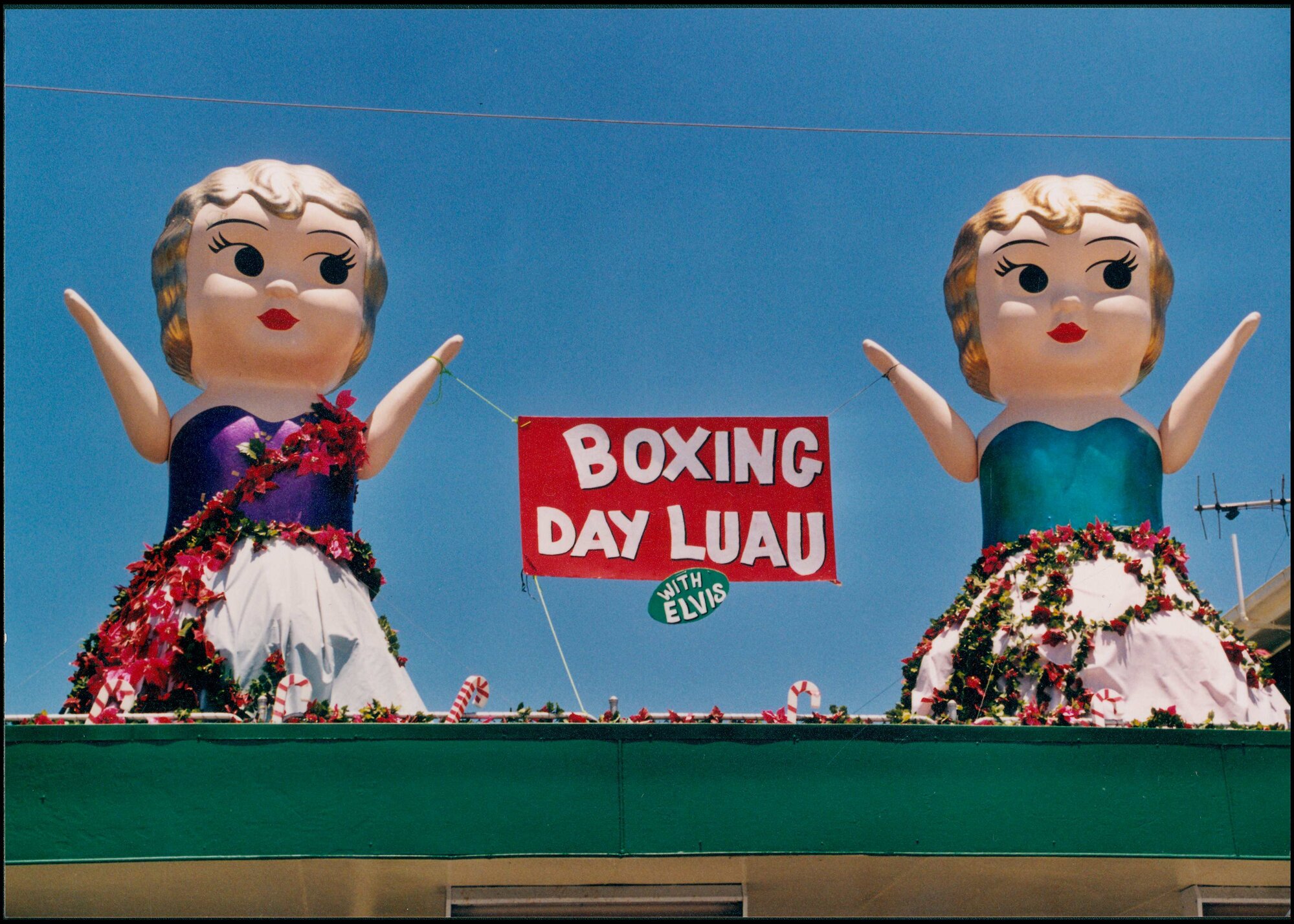 Two Kewpie Dolls on top of Seabrae Hotel