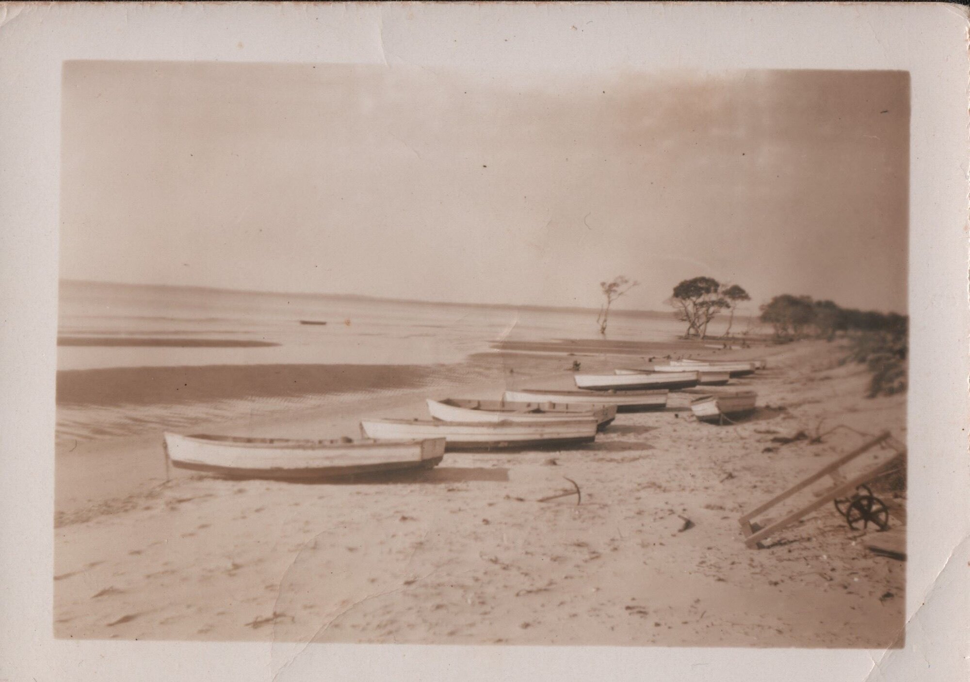Fishing boats on the shore