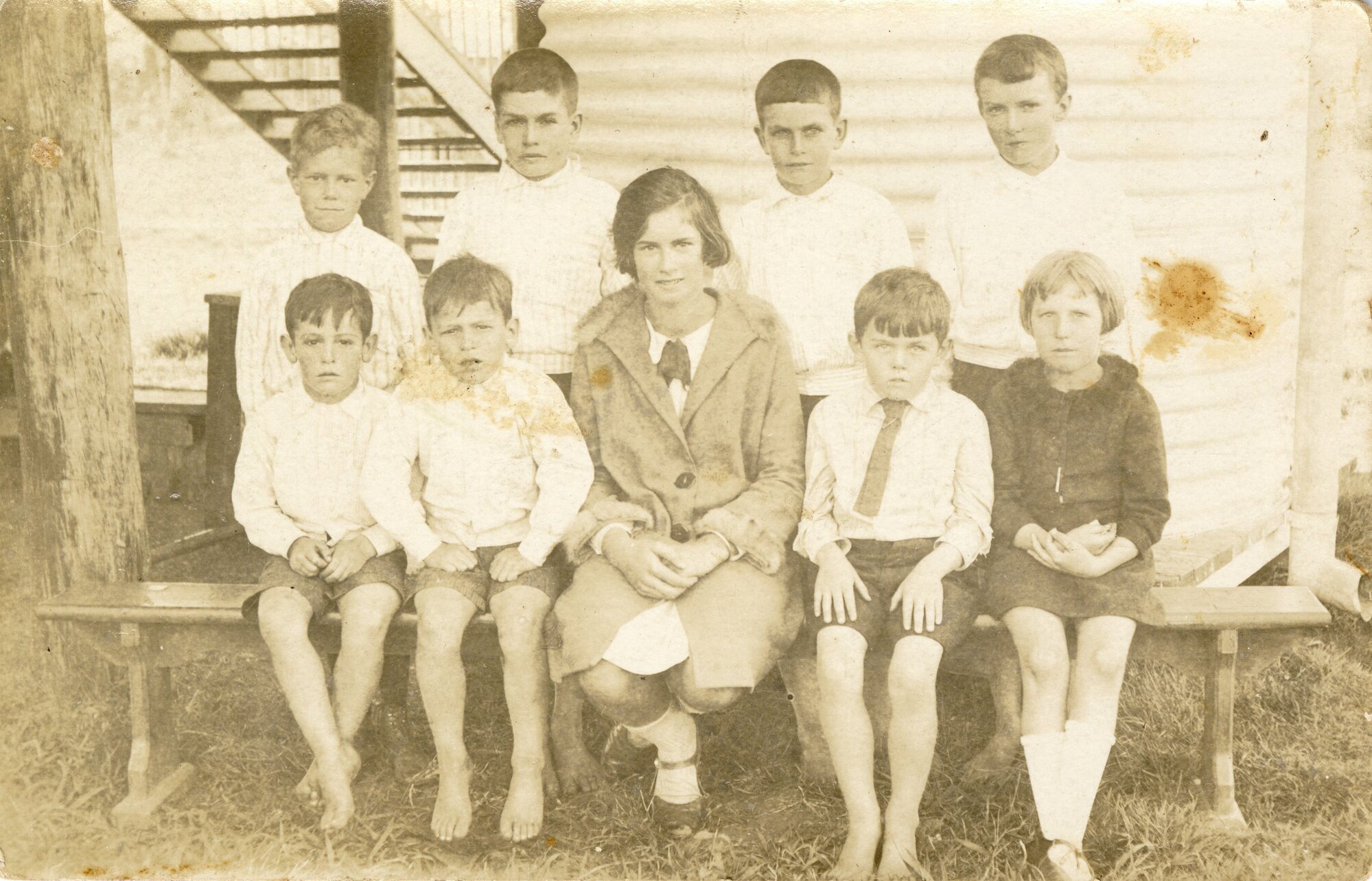 Pupils of the Bellmere State School in December 1928