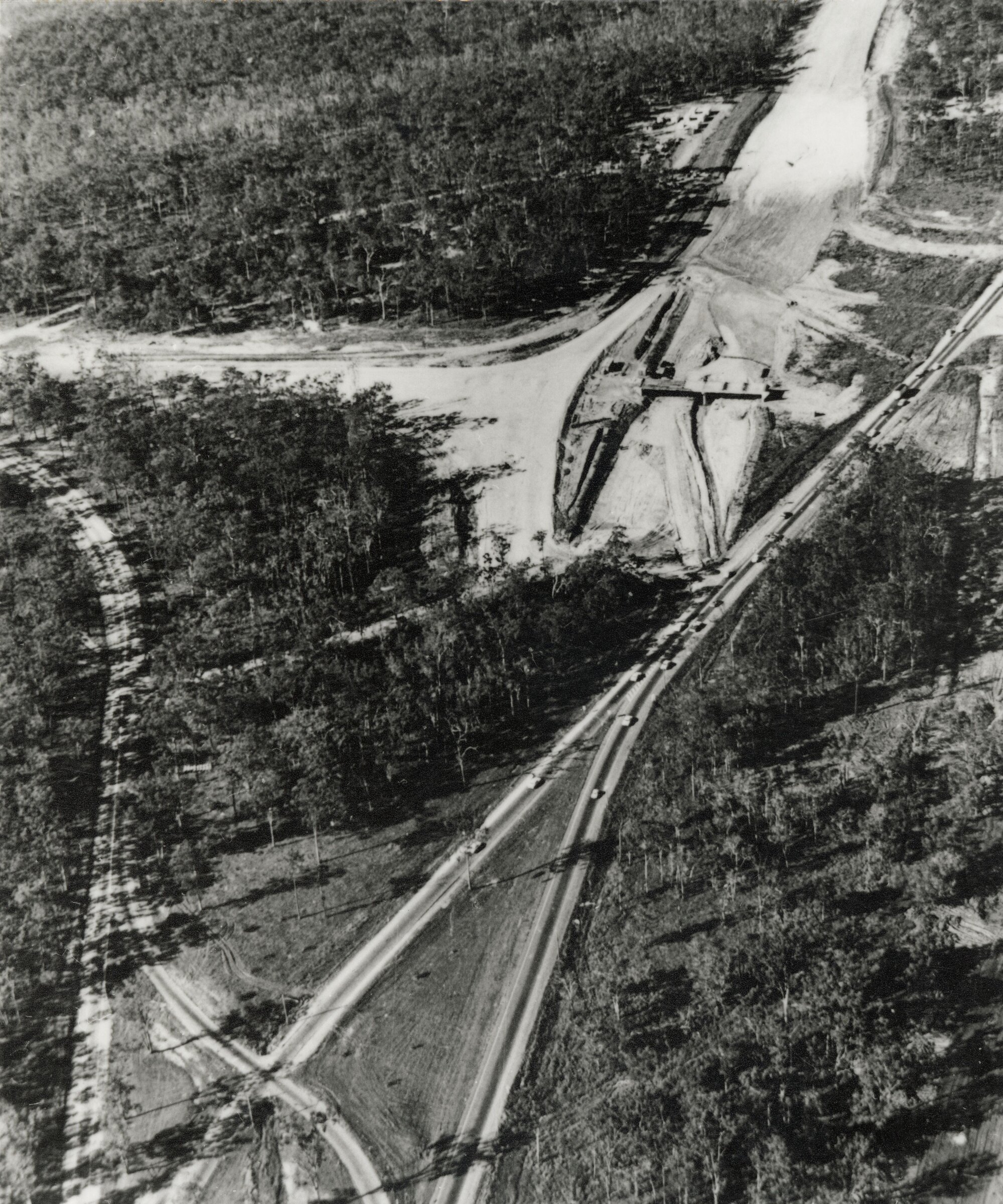Construction of the Morayfield Road overpass section of the Bruce Highway