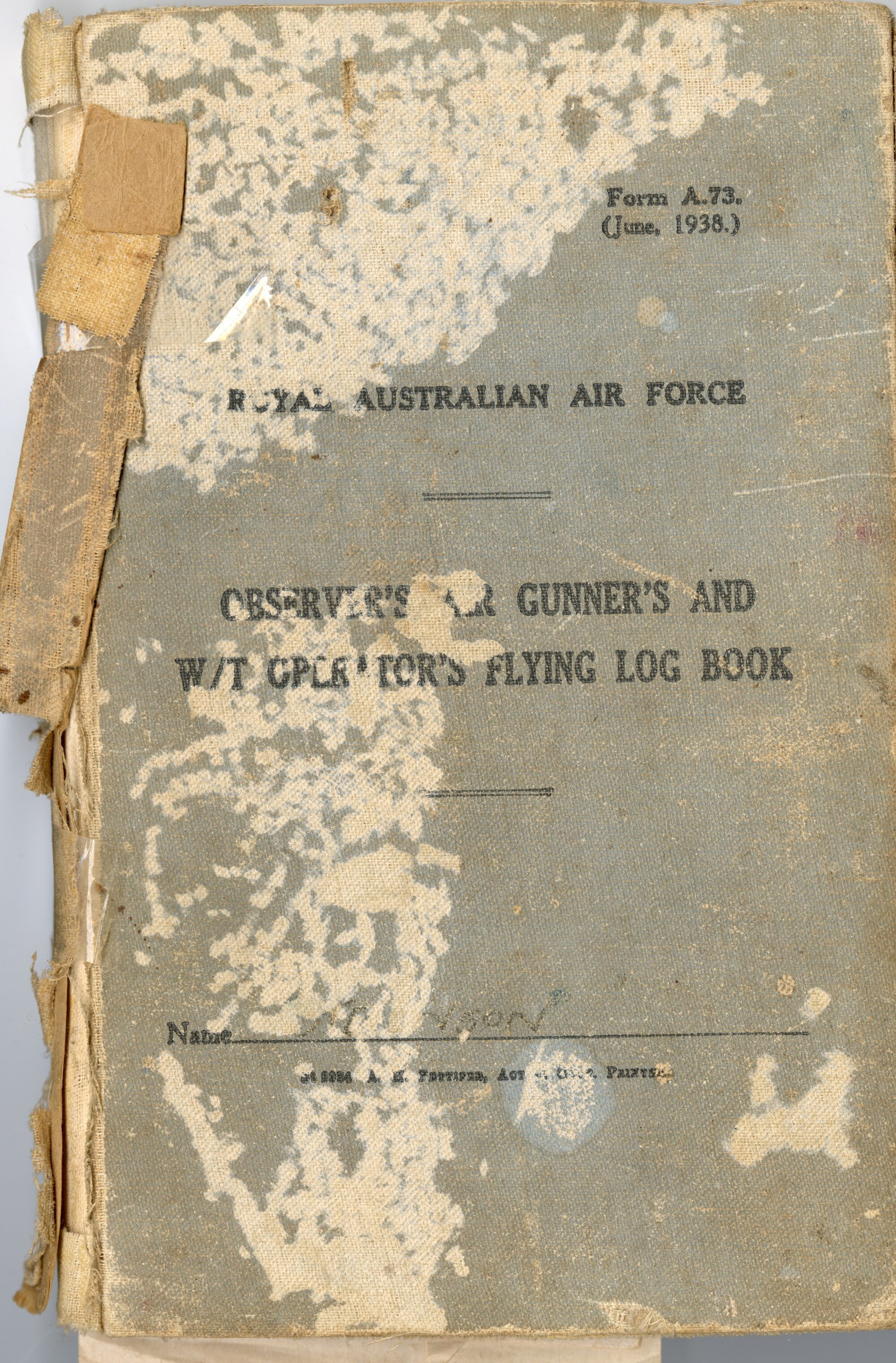 Royal Australian Air Force Log Book 