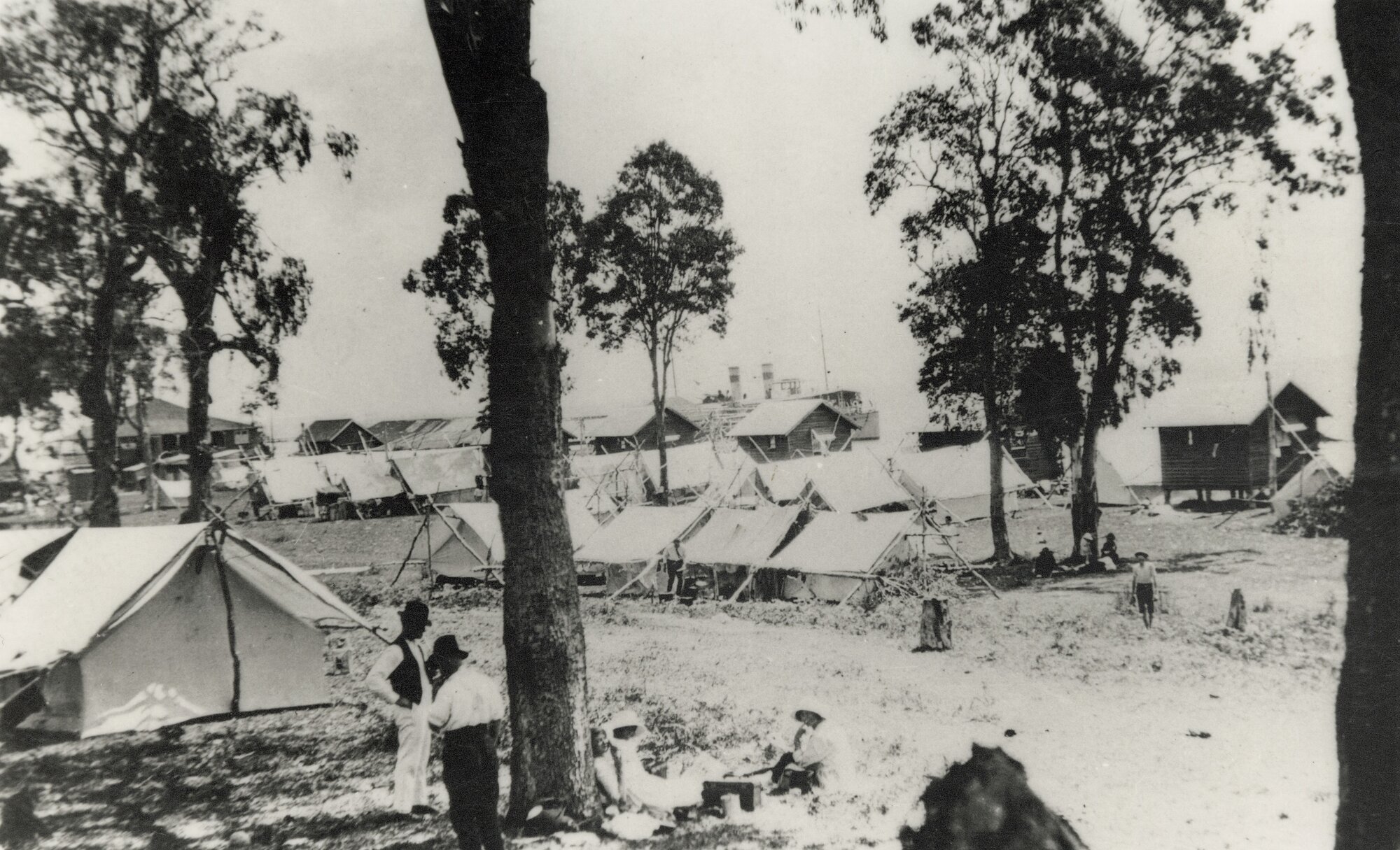 Holiday time at Bribie in the early days