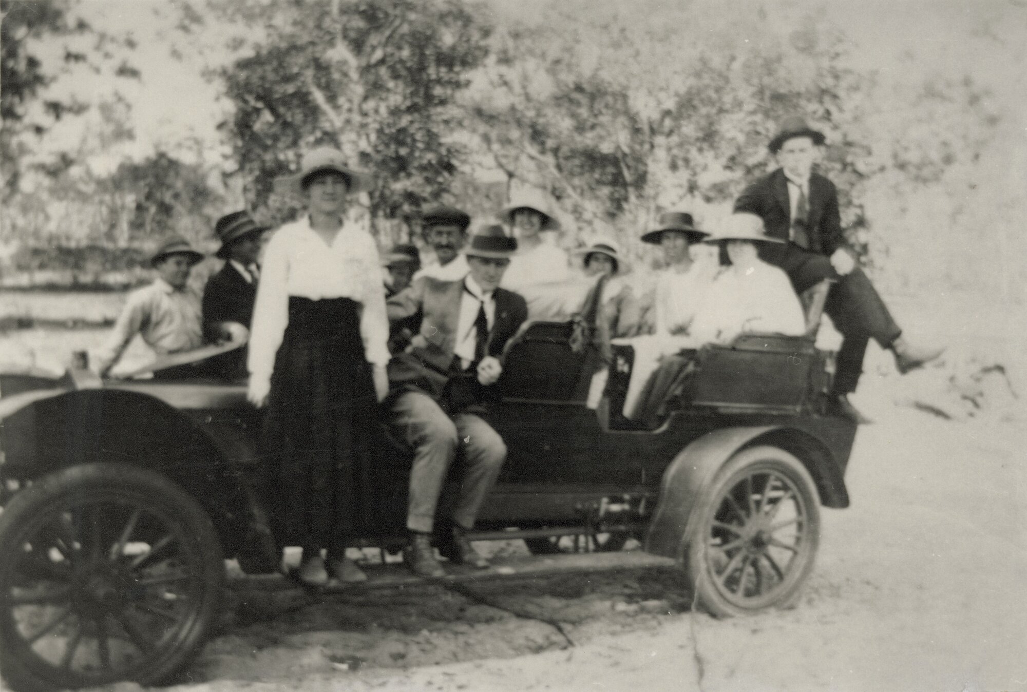 The first car on Bribie Island