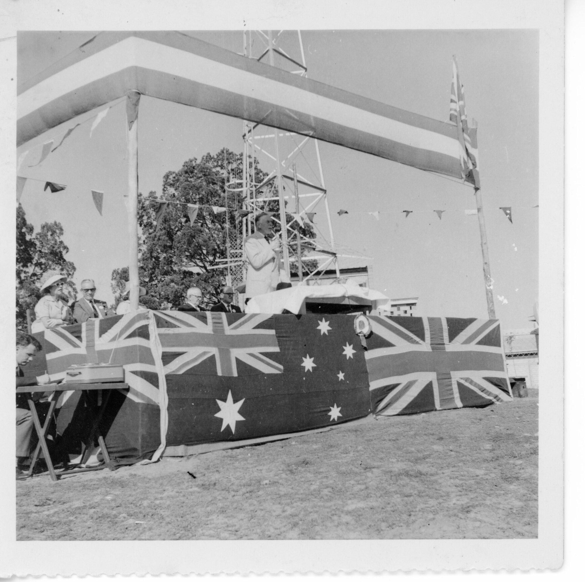Turning on the water - Bribie Island
