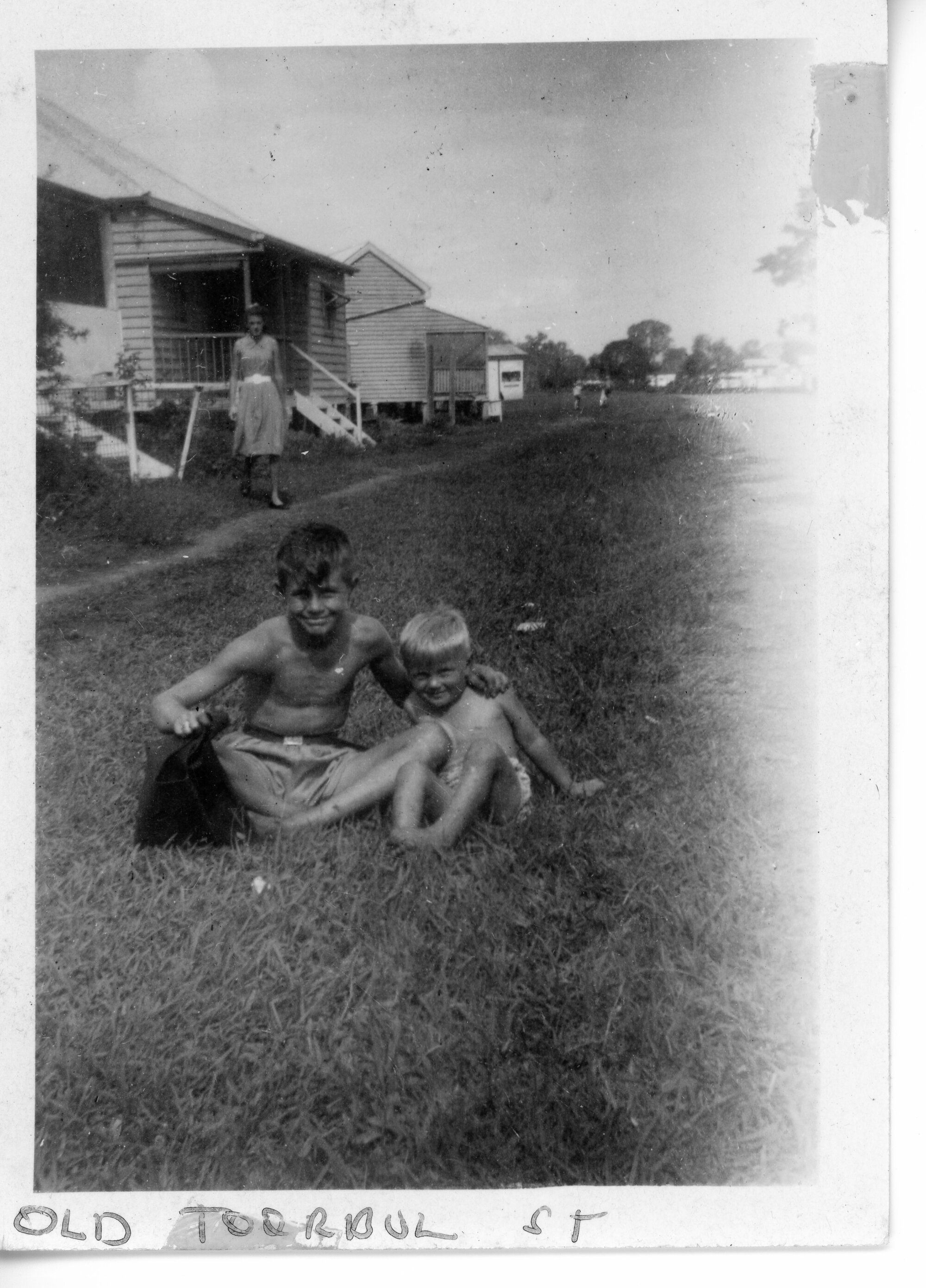 John and Ron Brennan, Old Toorbul Street, Bribie Island (Qld.)