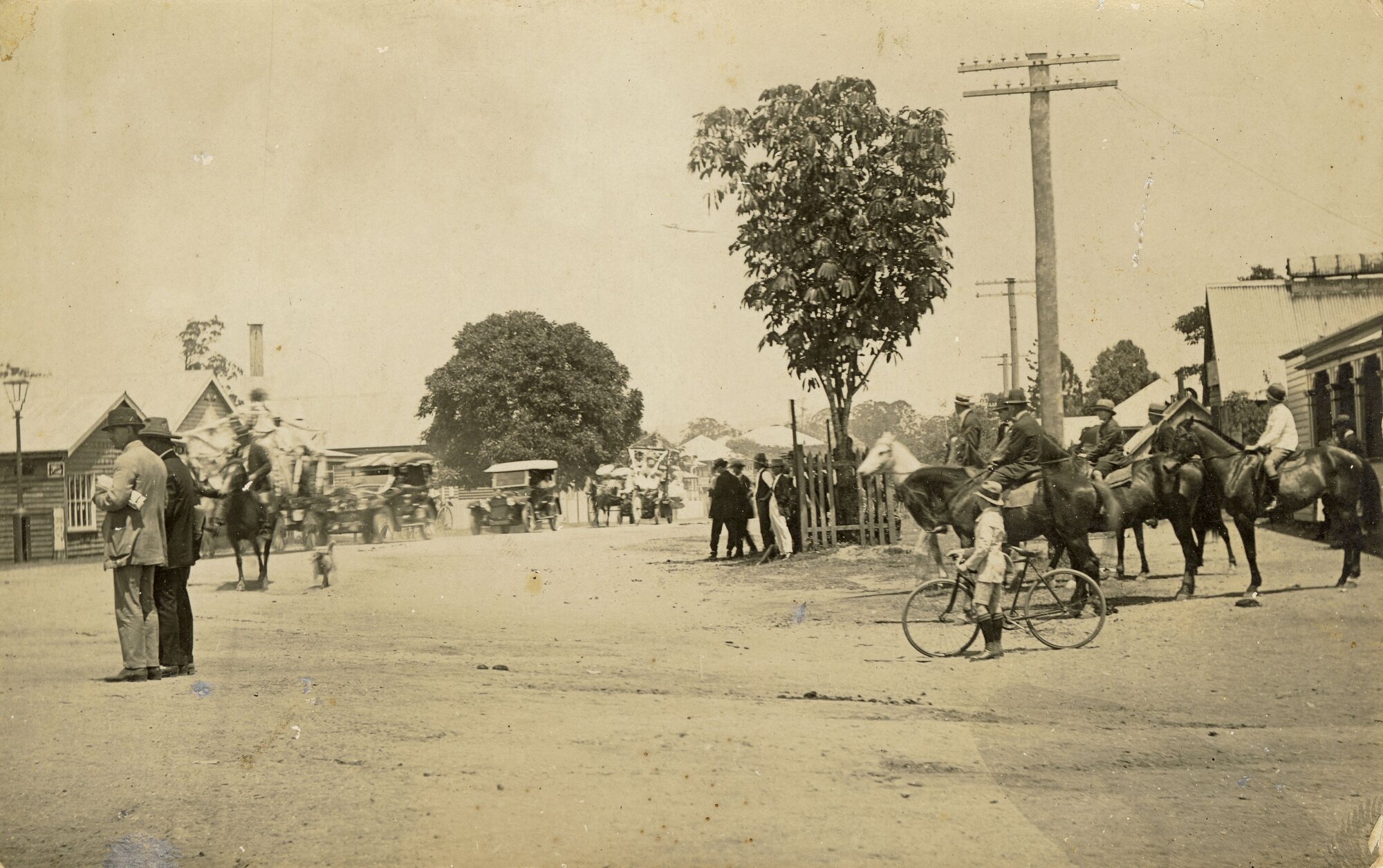 Procession in King Street Caboolture looking west, ca. 1918