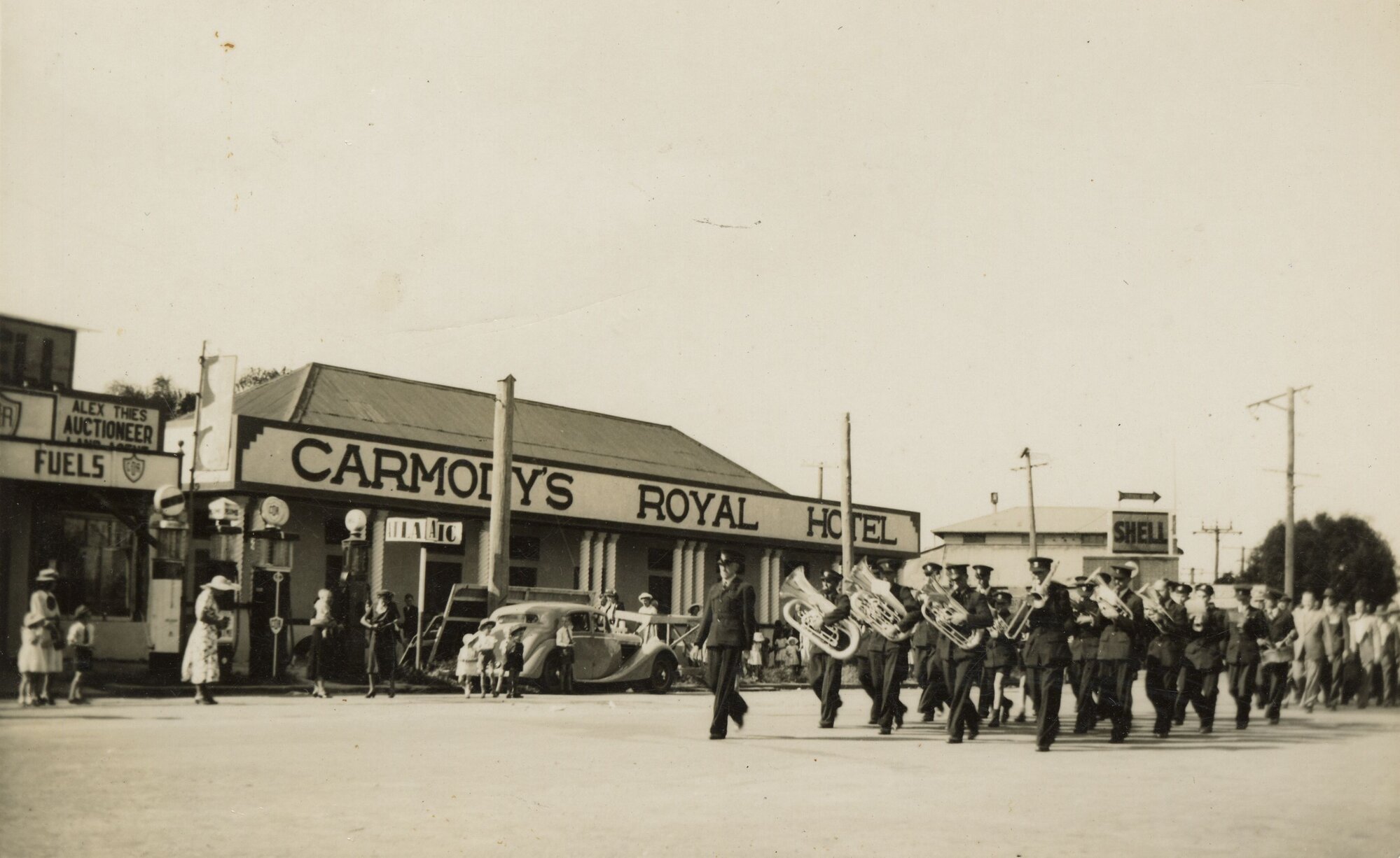 Anzac Day March in Caboolture, ca. 1940