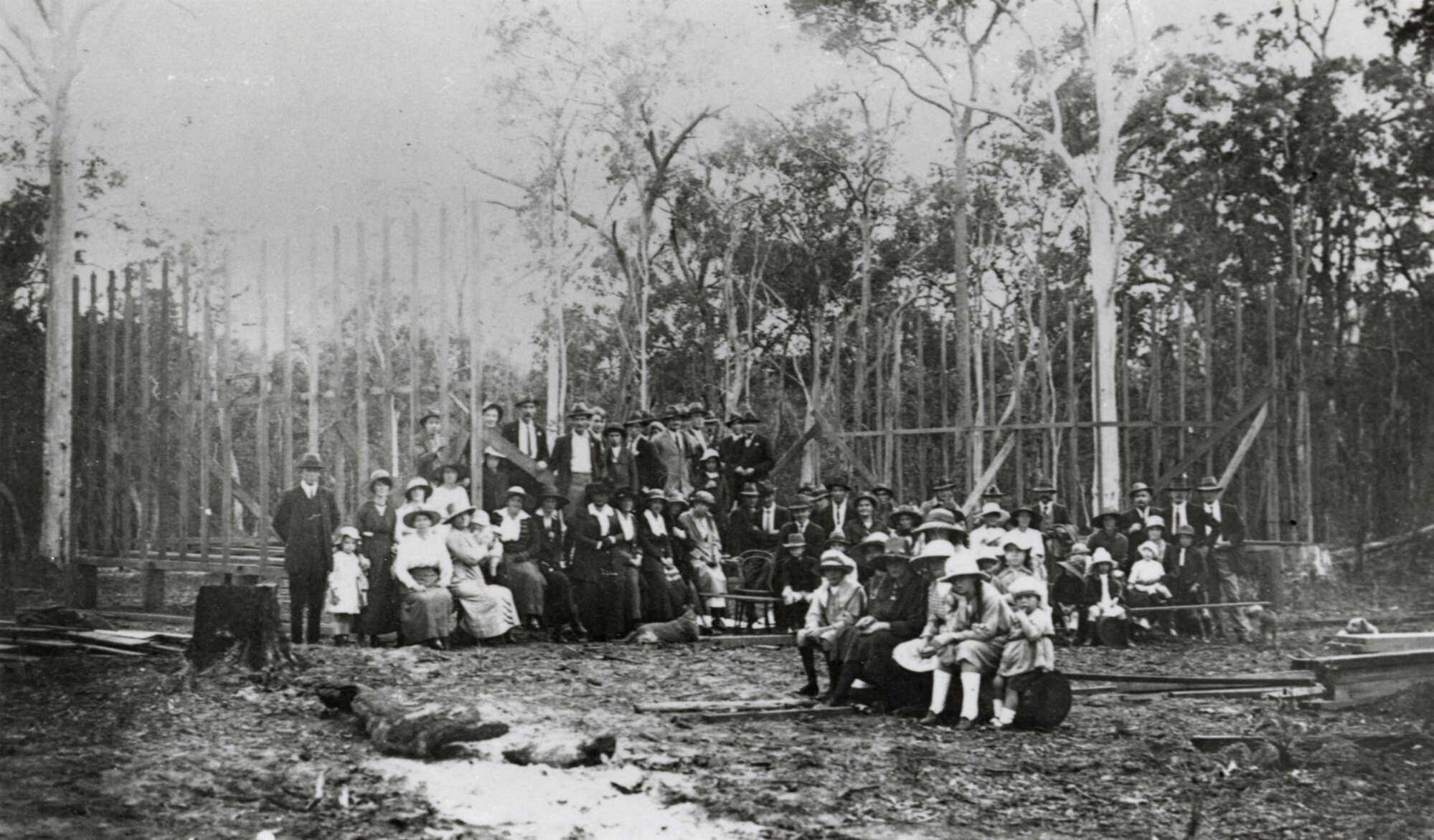 Foundations of the RSL Hall, Twin View Road Elimbah, August 1921