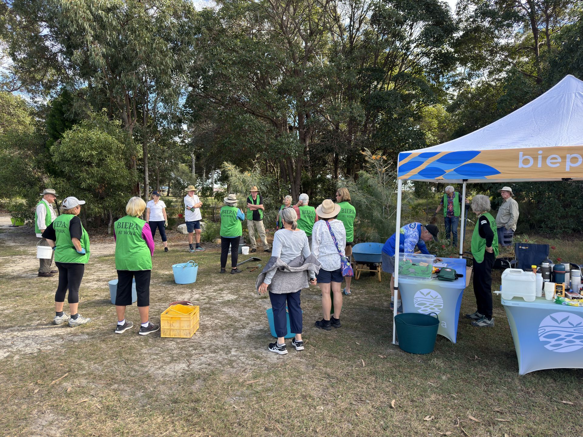 Bribie Community Group - BIEPA - Weeding at Ernest Sendall Memorial Park