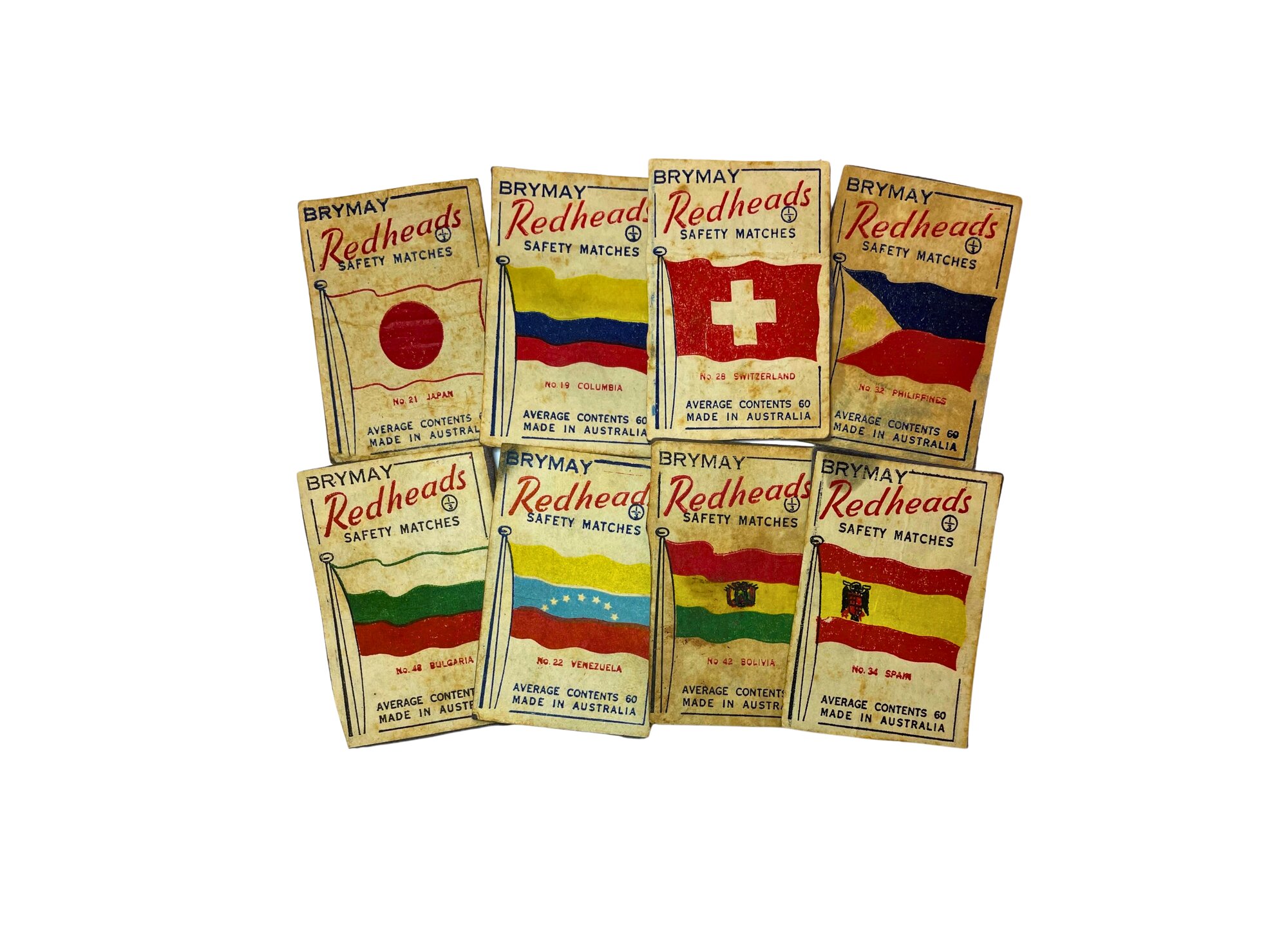 Redhead  Matches labels flag collection