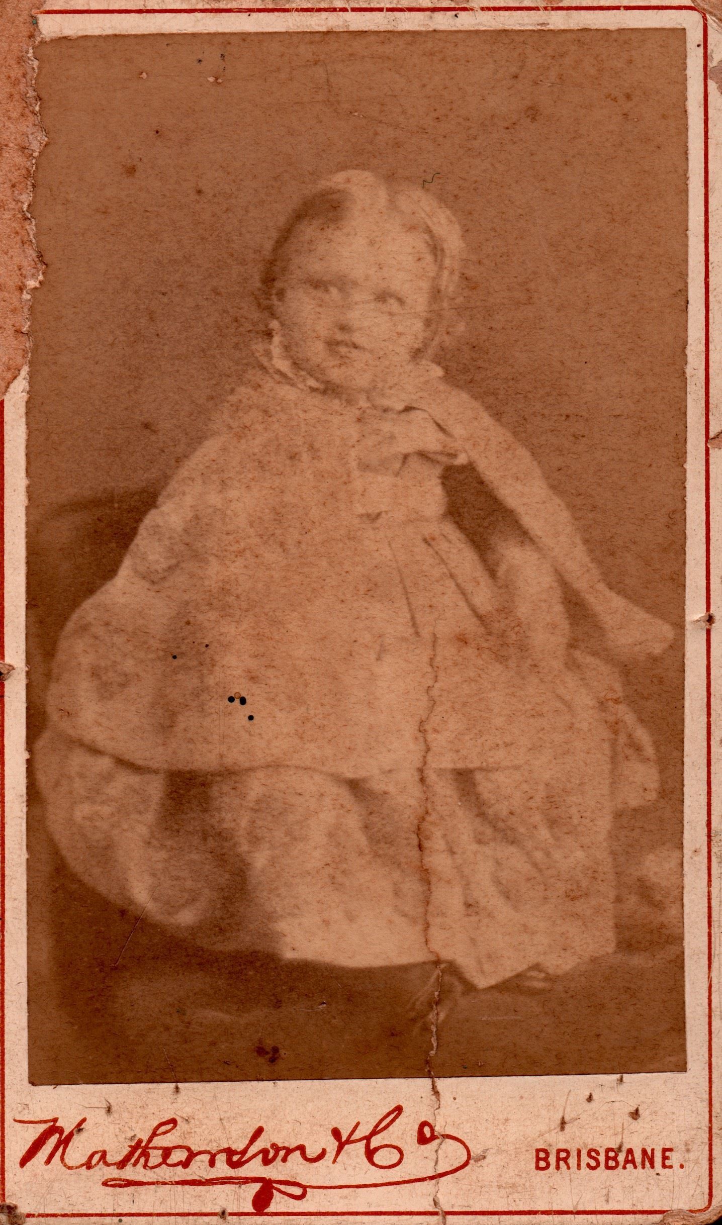 Studio photograph of young girl