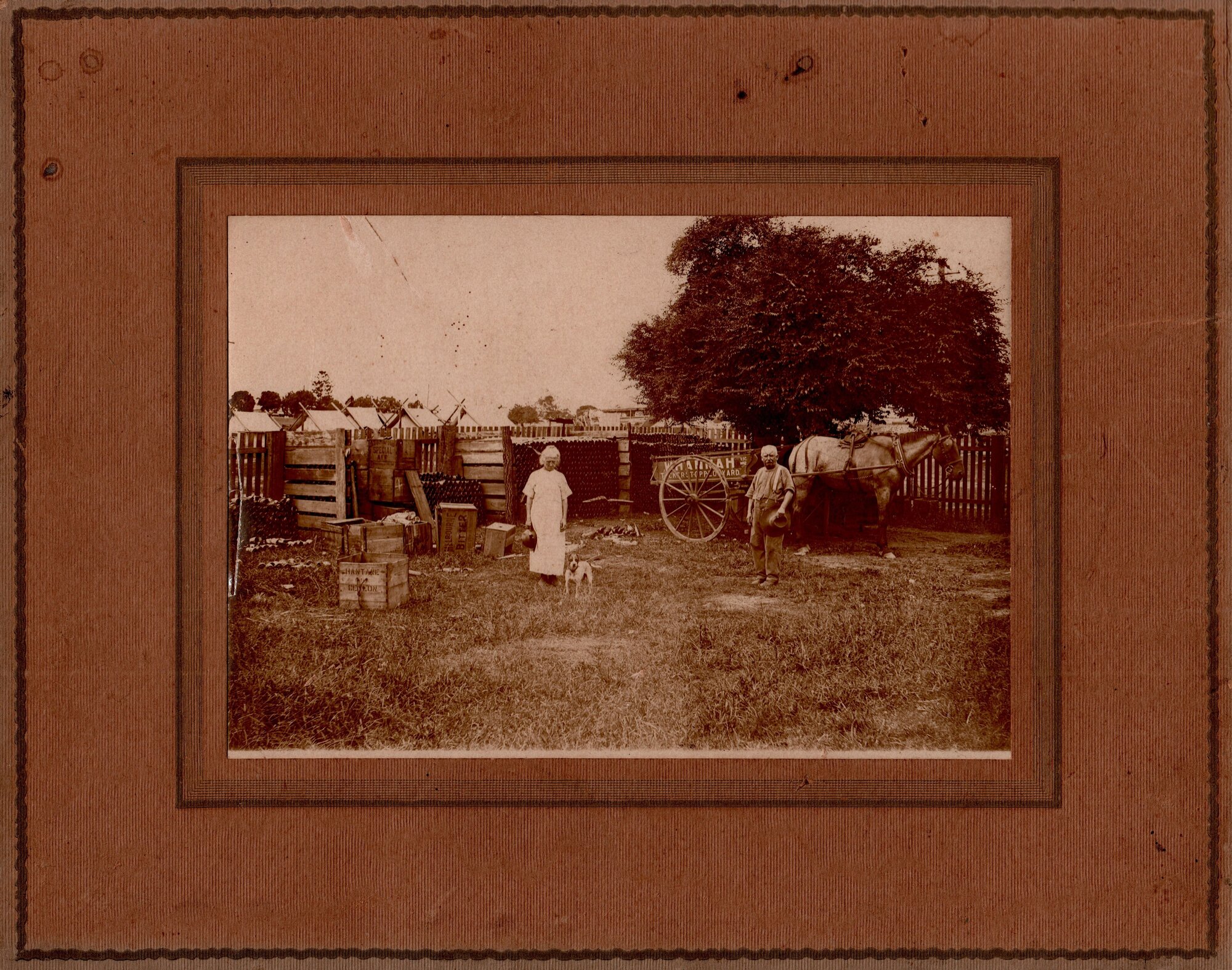 W. Hannah with horse and cart