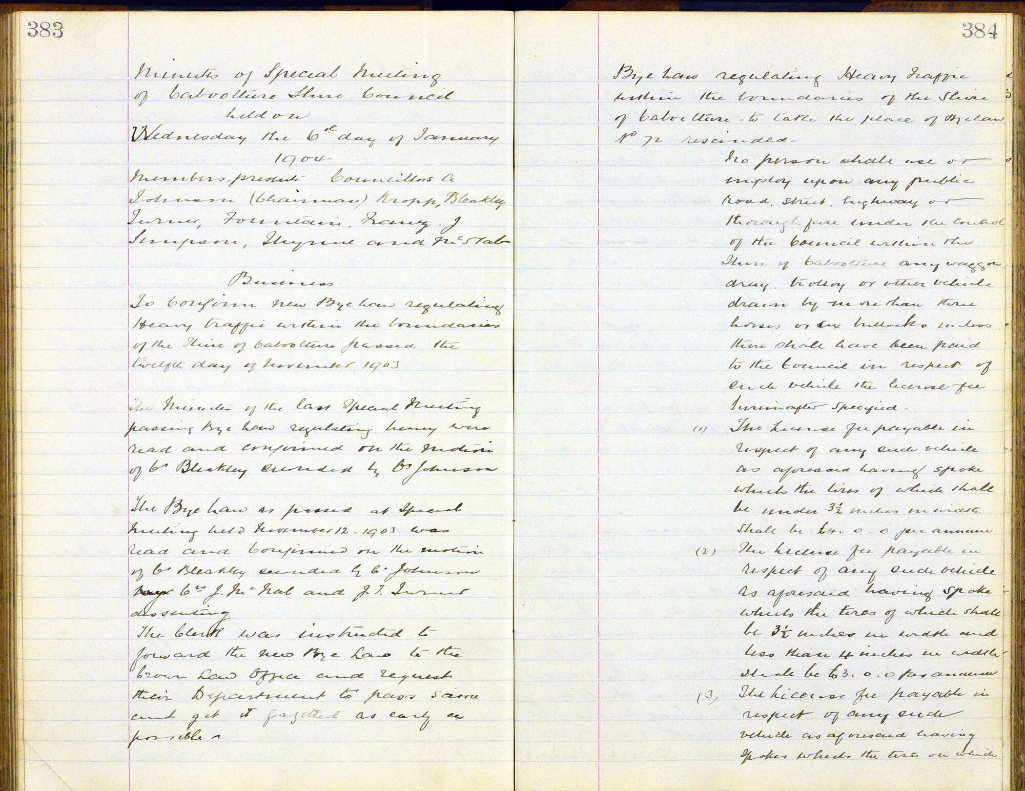 Caboolture Shire Council Minutes - 6 January 1904 - 9 December 1904