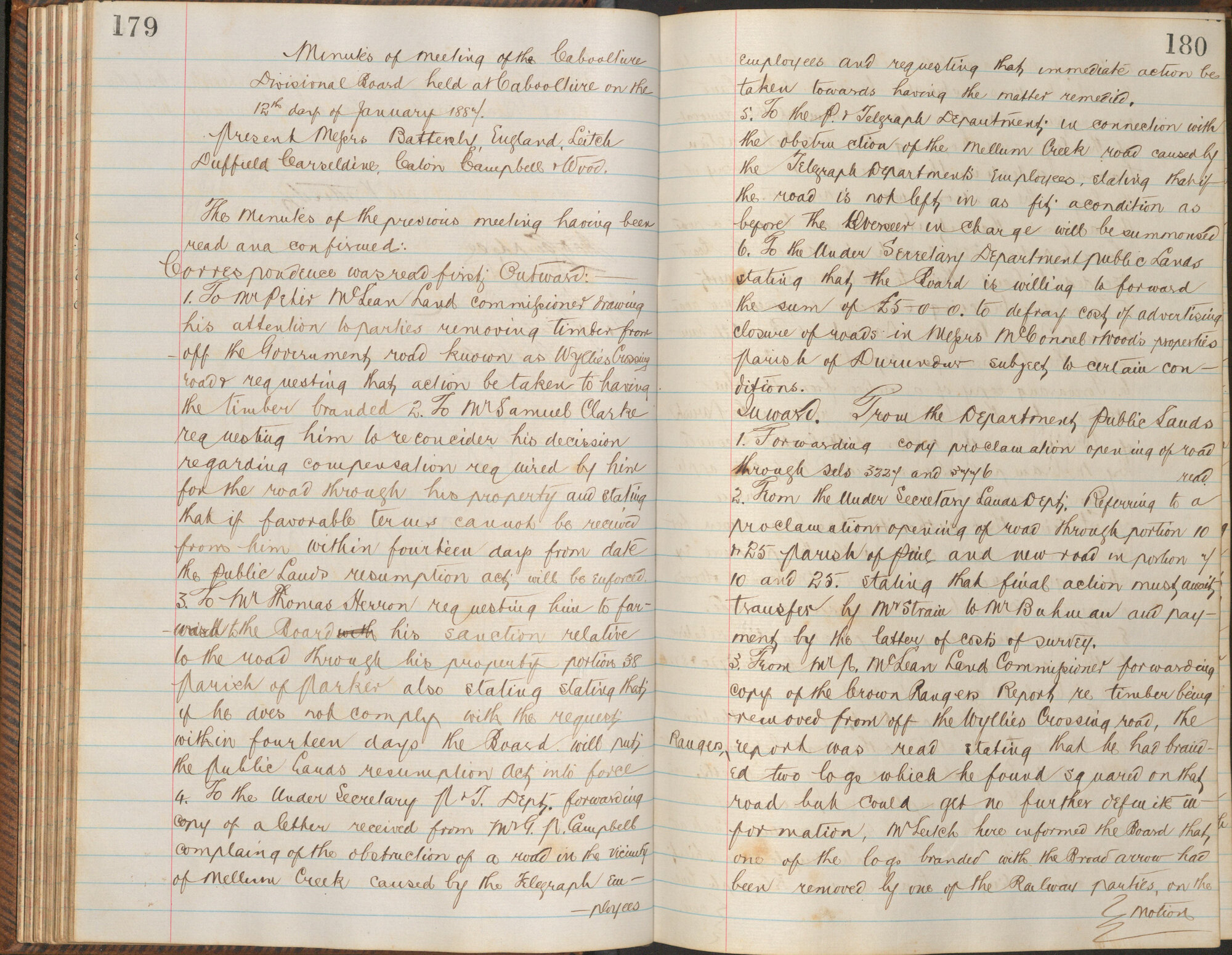 Caboolture Divisional Board Minutes -  12 January 1887 - 30 November 1887