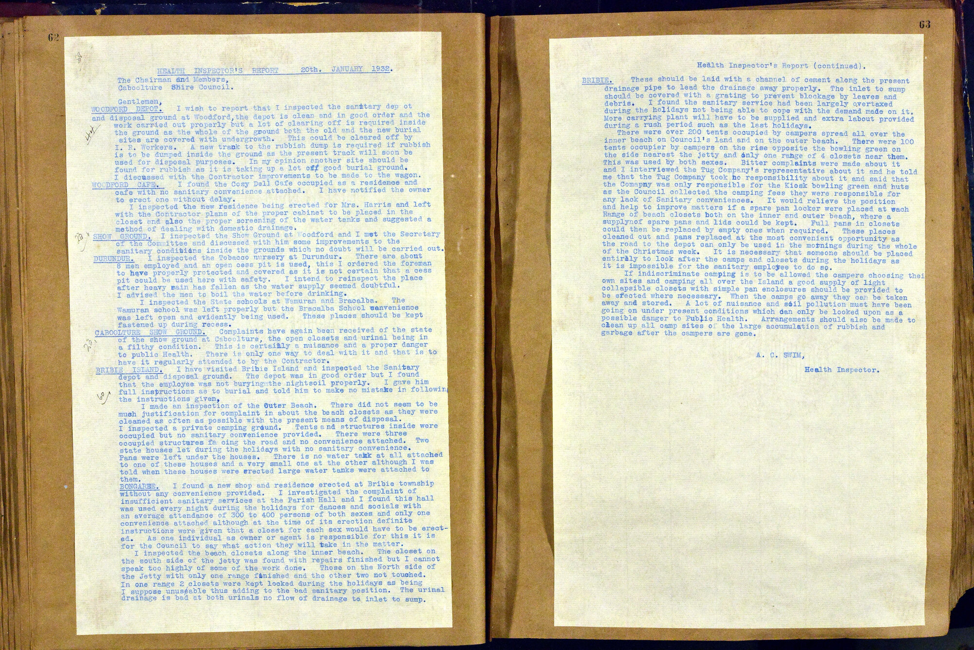 Caboolture Shire Council Minutes - 20 January 1933 - 15 December 1933