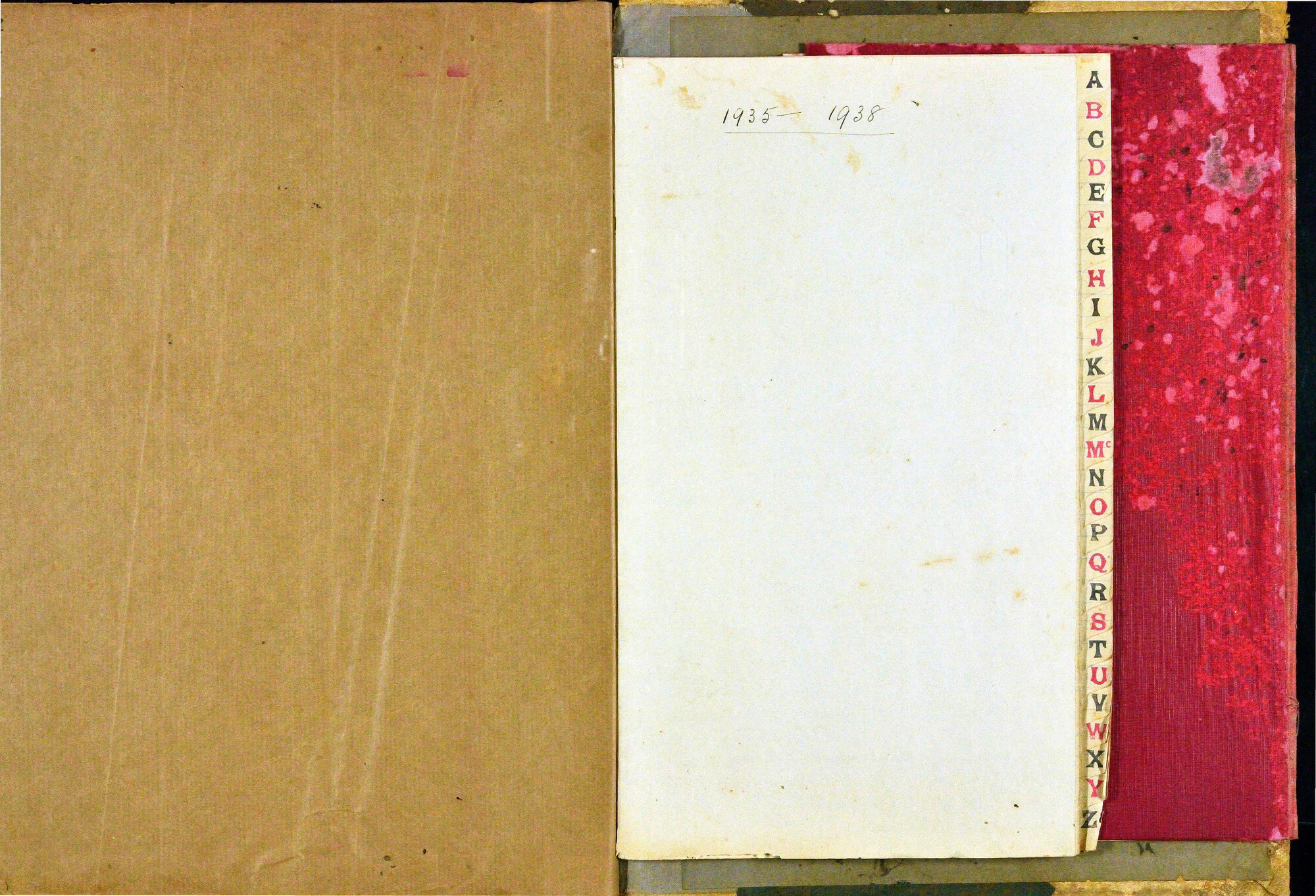 Caboolture Shire Council Minutes - 15 November 1935 - 17 June 1938 - Index