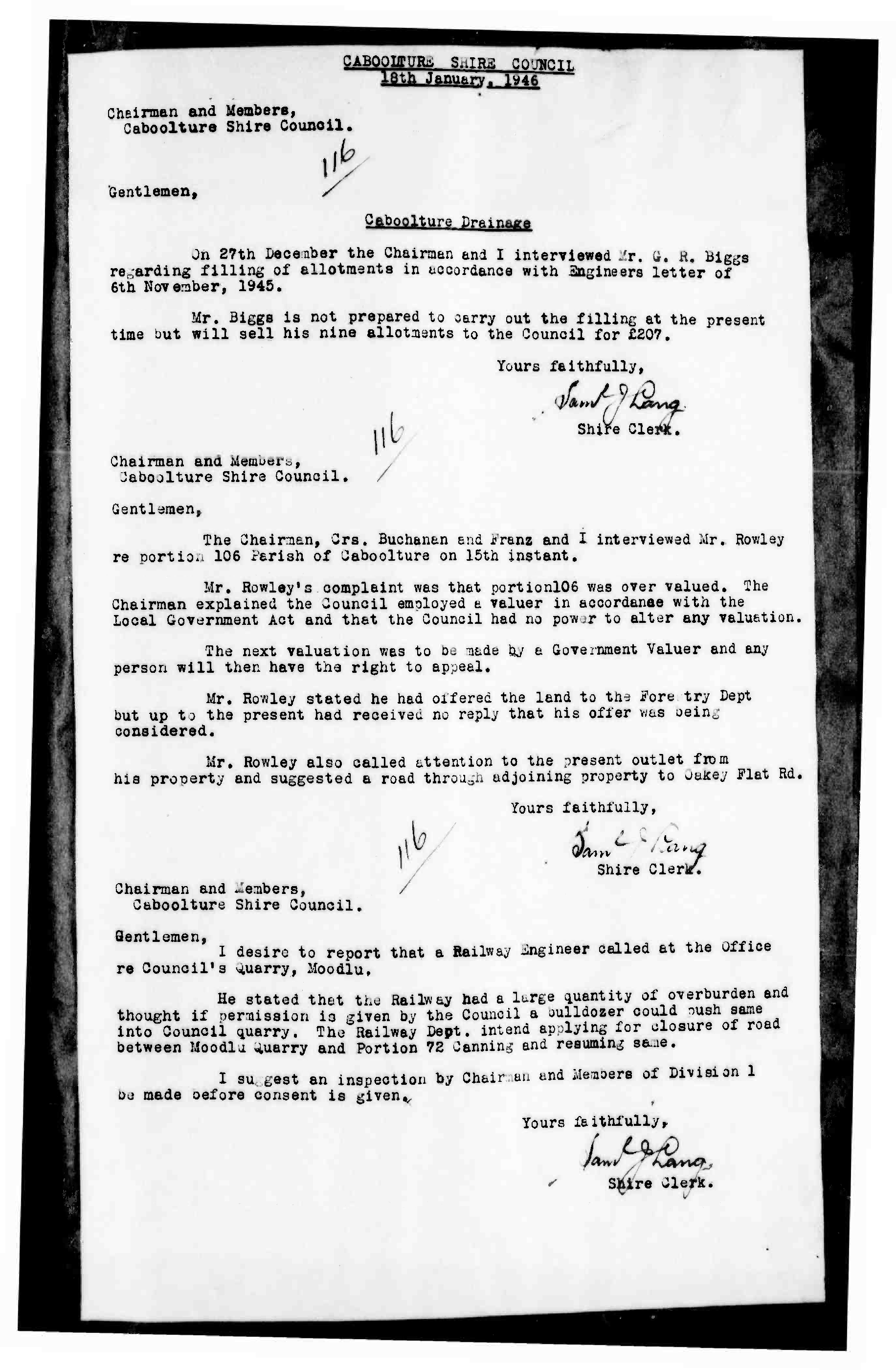 Caboolture Shire Council Minutes - 18 January 1946 - 13 December 1946