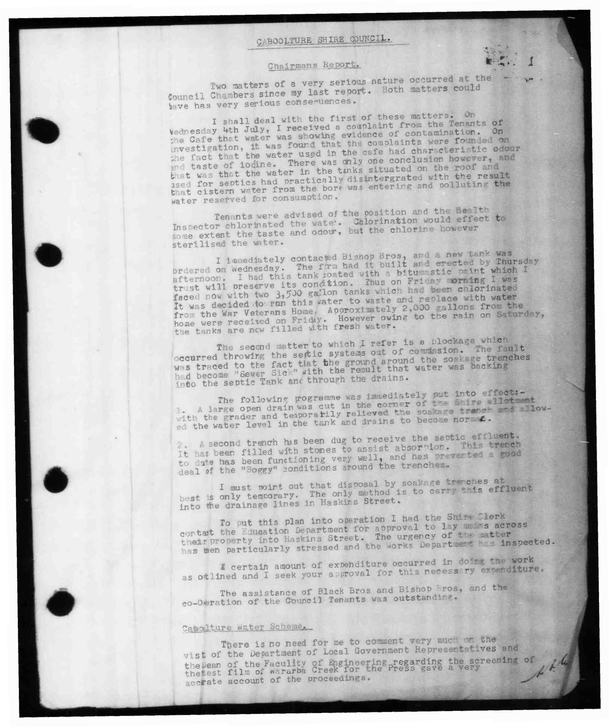 Caboolture Shire Council Minutes - 27 July 1956 - 14 December 1956