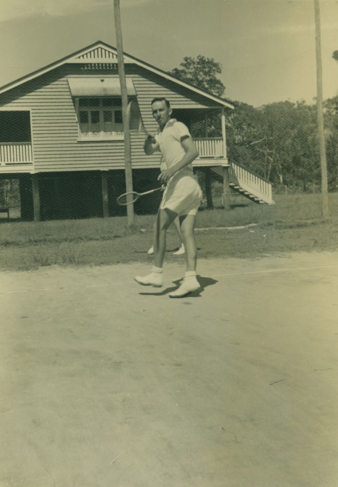 Tennis Court built next to the Deception Bay School, 1933