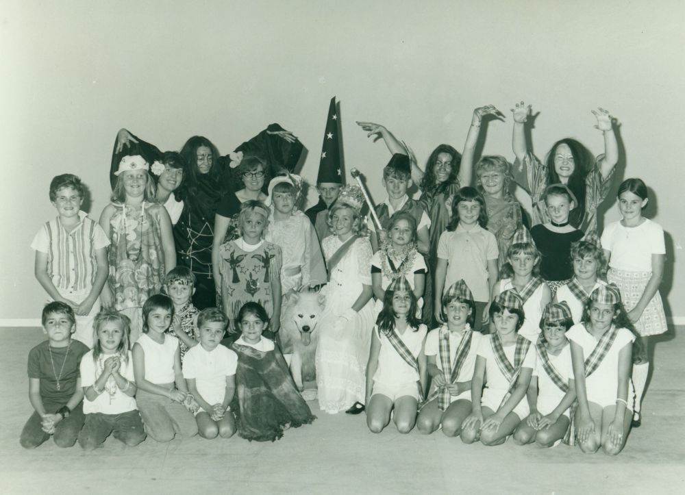 Students dressed in costumes