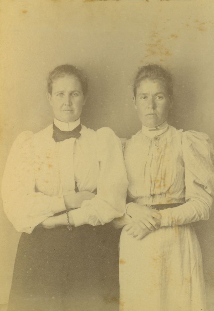 Portrait photograph of two women