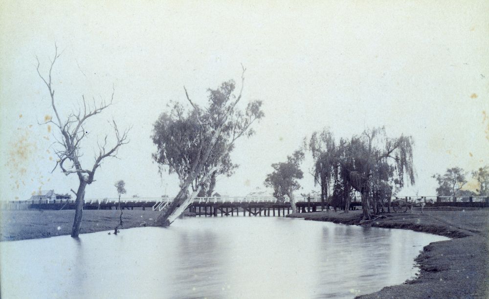 View of bridge over Myall Creek at Dalby