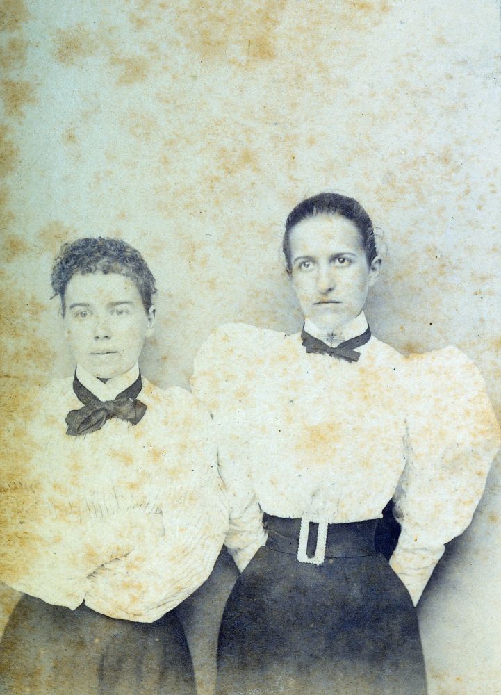 Portrait photograph of two women