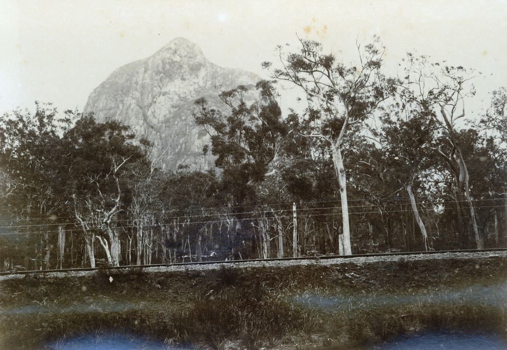 Mt Tibrogargan from the railway line