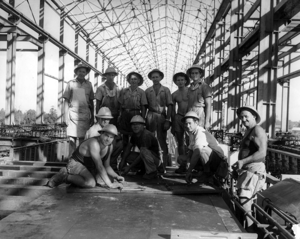 Group of construction workers