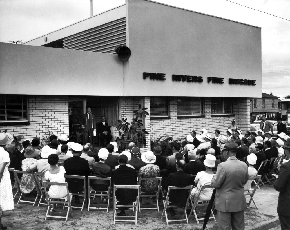 Opening of the Pine Rivers Fire Brigade at Petrie on 19 February 1966
