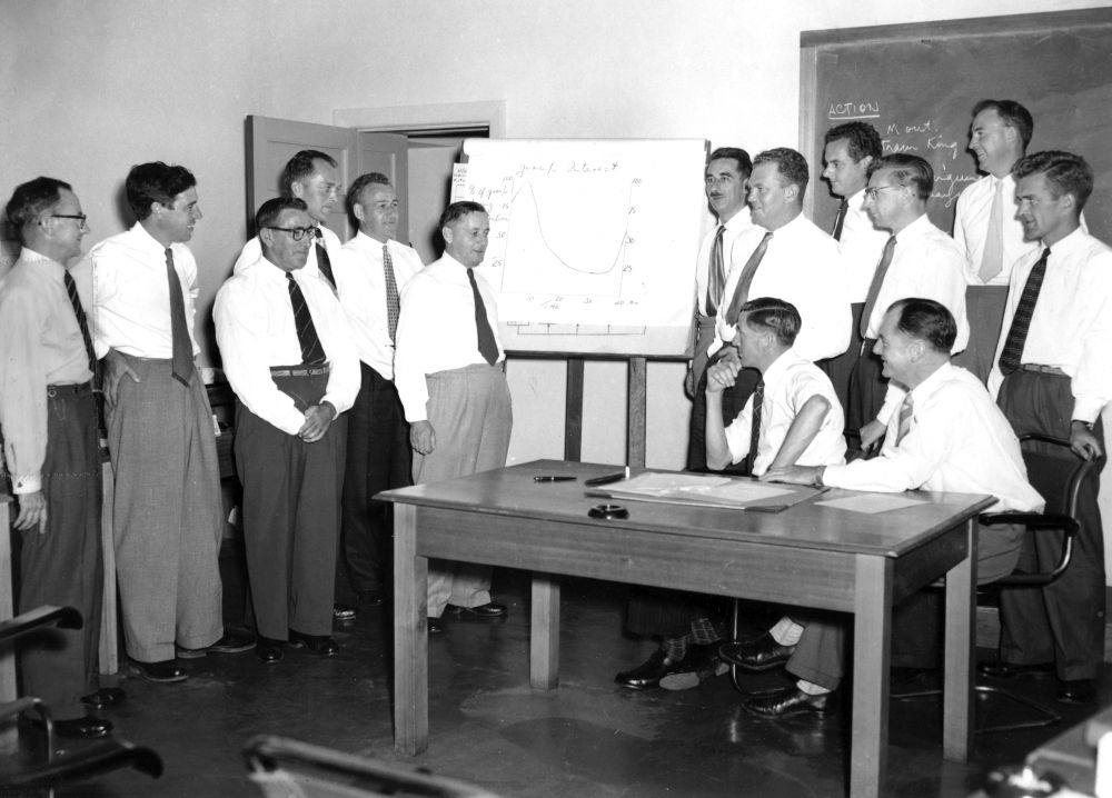 Group of staff at a meeting