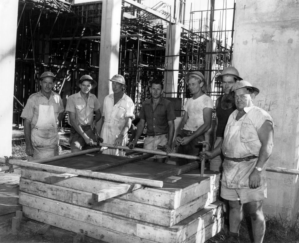 Group of construction workers