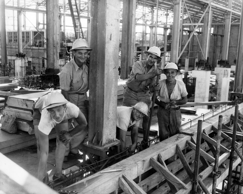 Group of construction workers