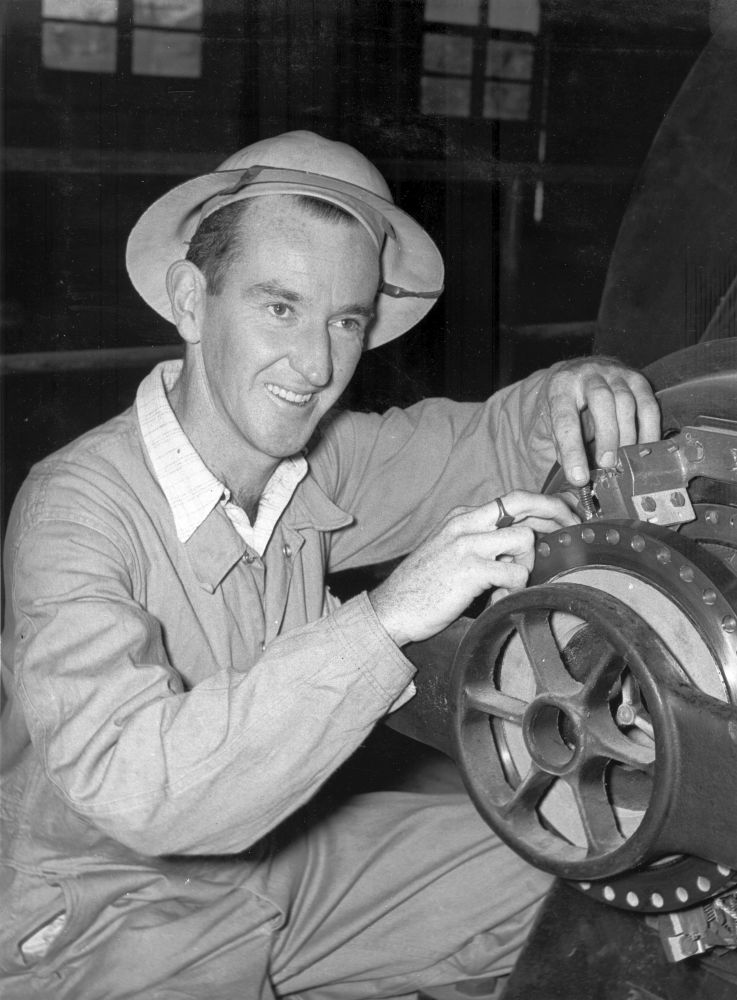 Unknown employee at work