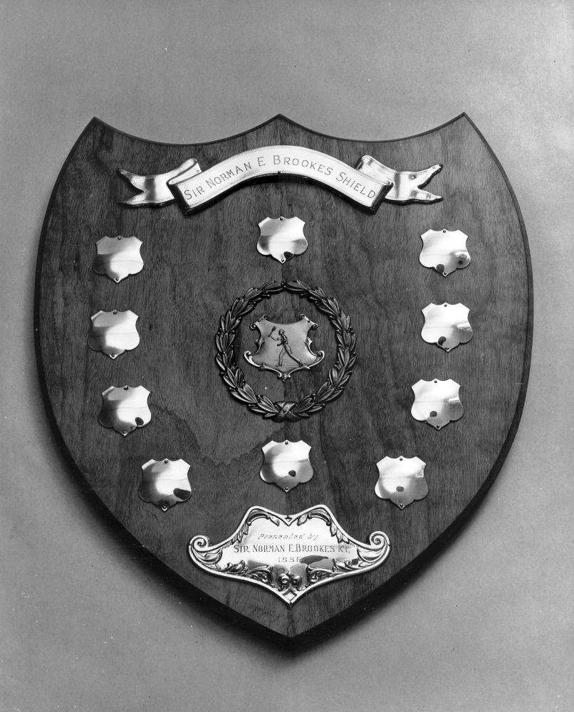 Sir Norman E. Brookes Shield awarded from 1956 for tennis