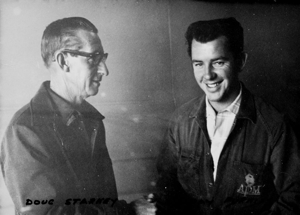 Doug Starkey and Ray Purkiss worked at the Petrie Mill