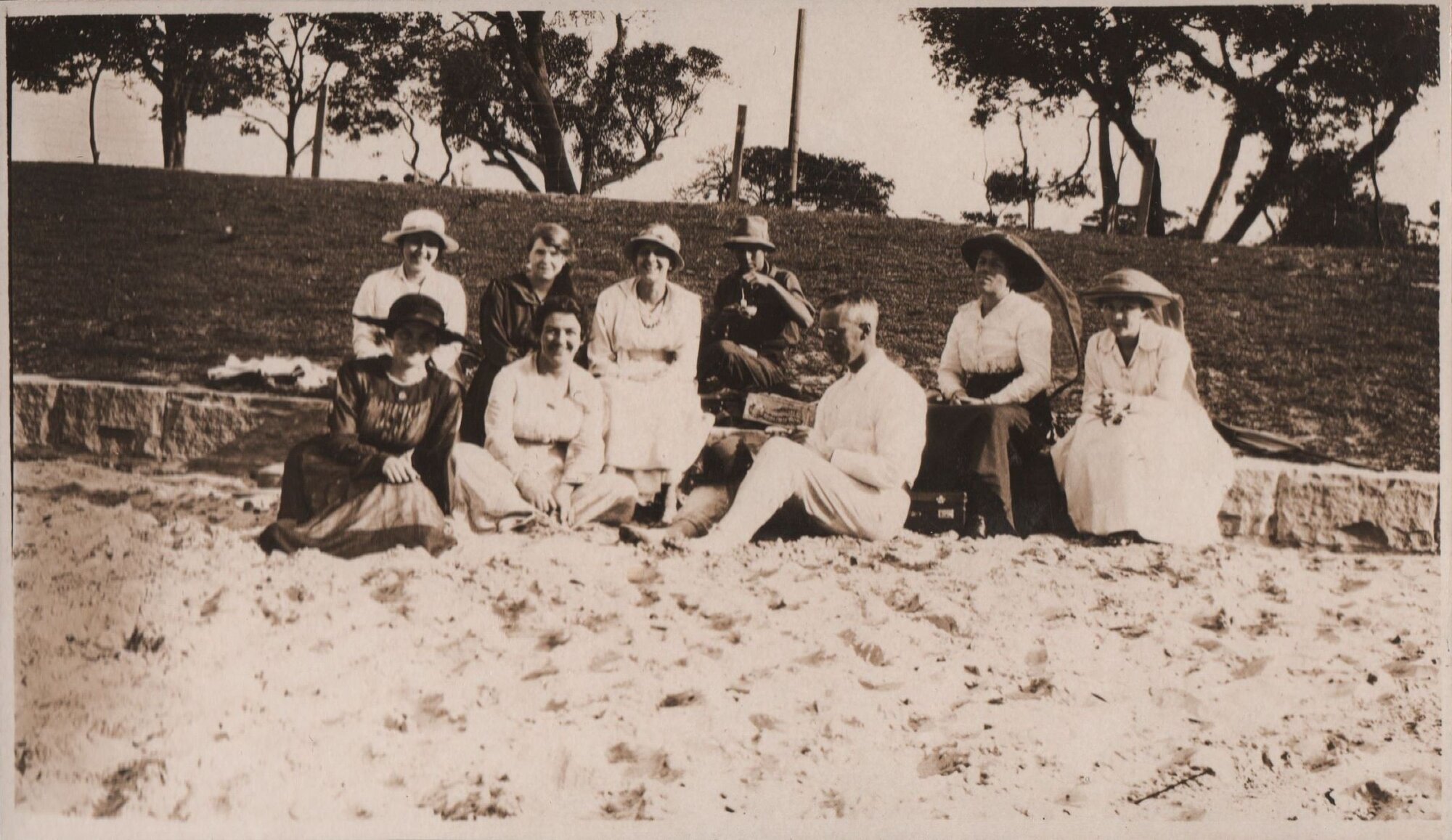 Ruby and friends at a picnic in 1918