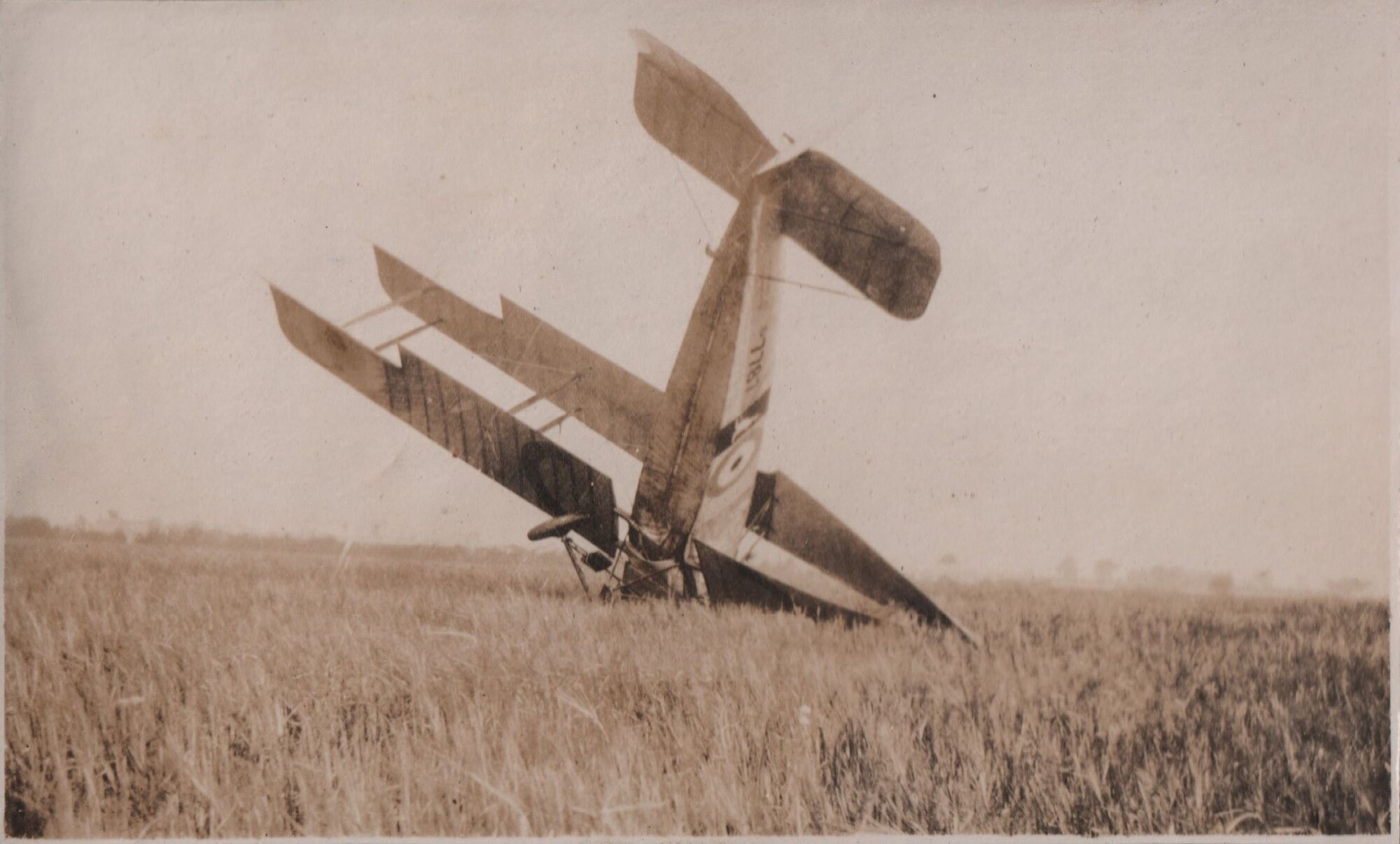 Misjudgement in side slip landing